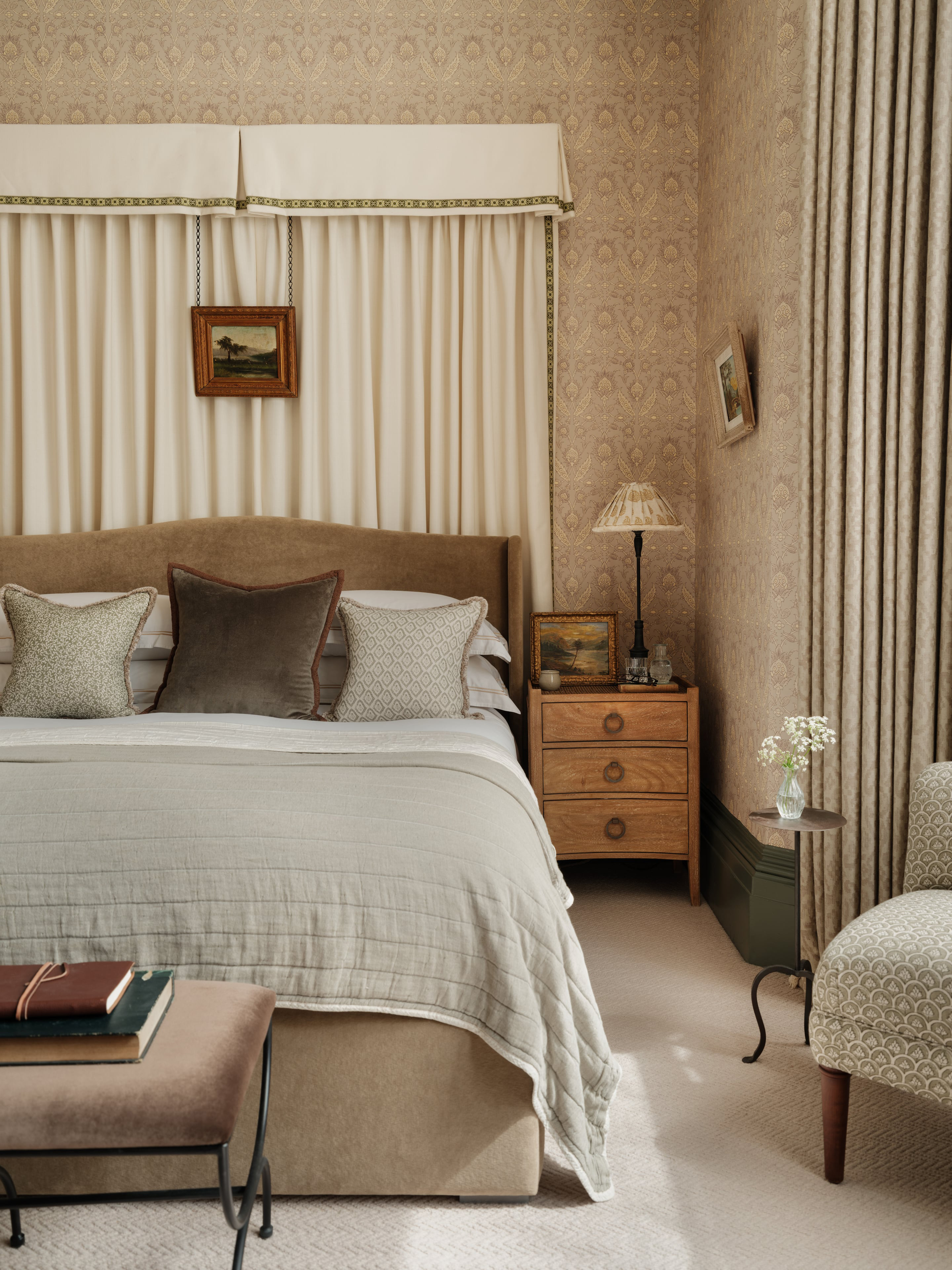 Primary bedroom in a sussex victorian apartment 