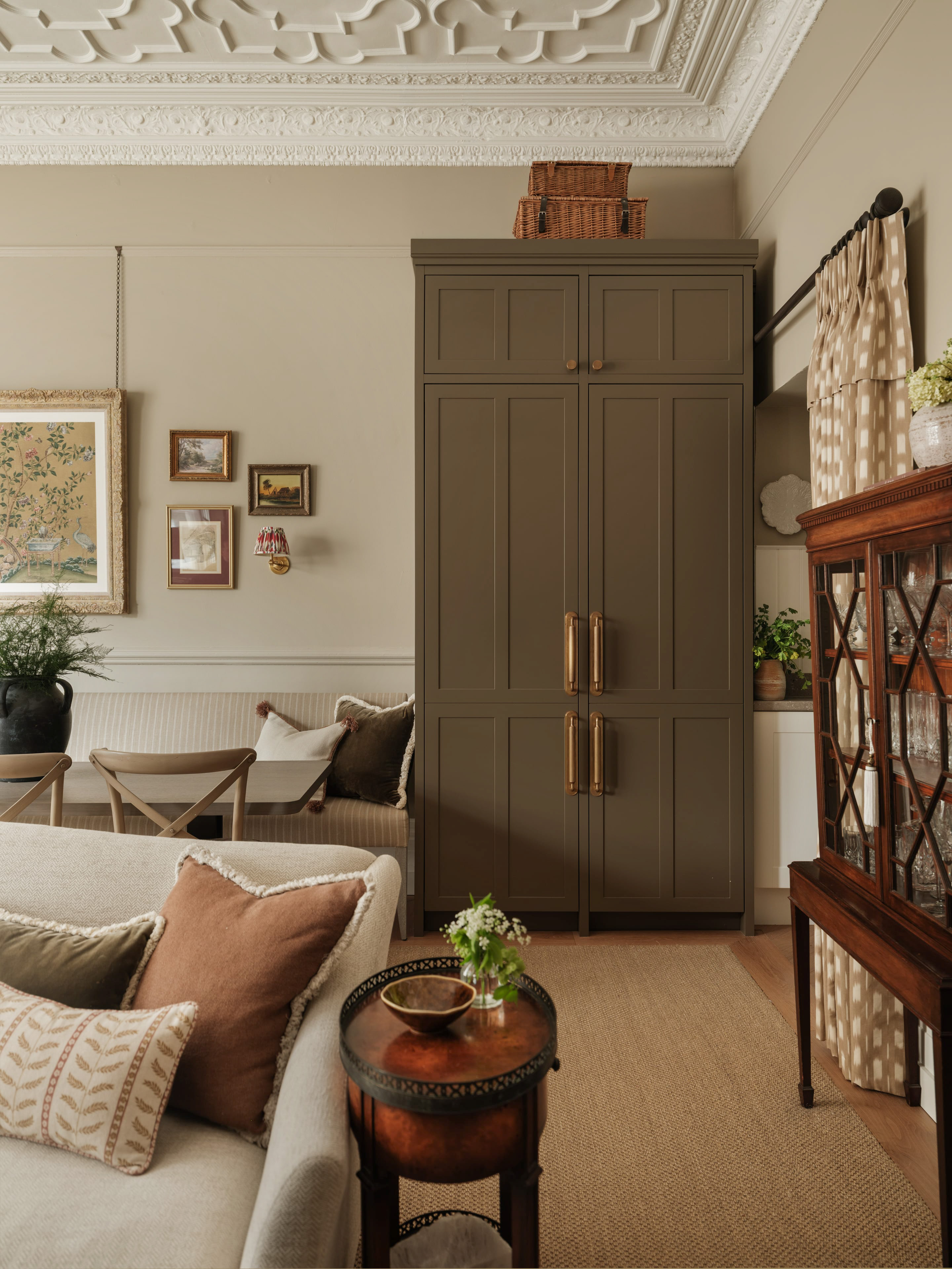 Sussex victorian apartment dining cabinetry 