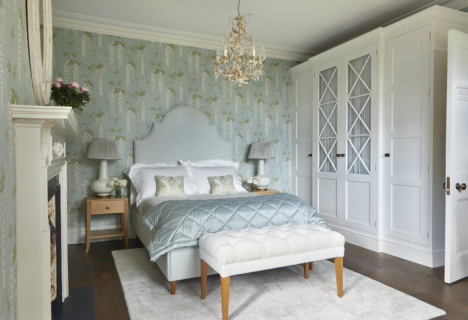 Double Bed and Bespoke Wardrobe