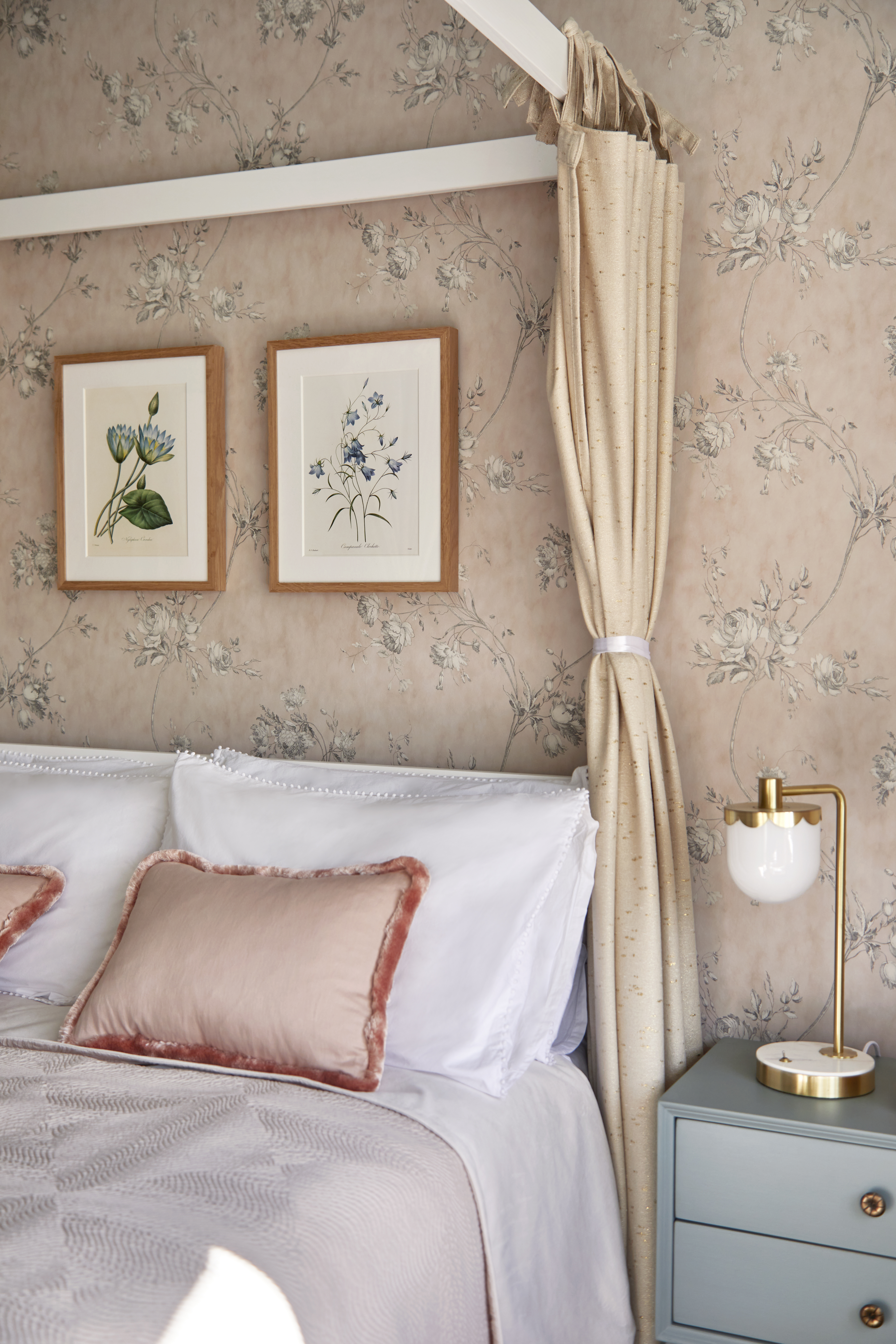 Roses, Peach and Blue