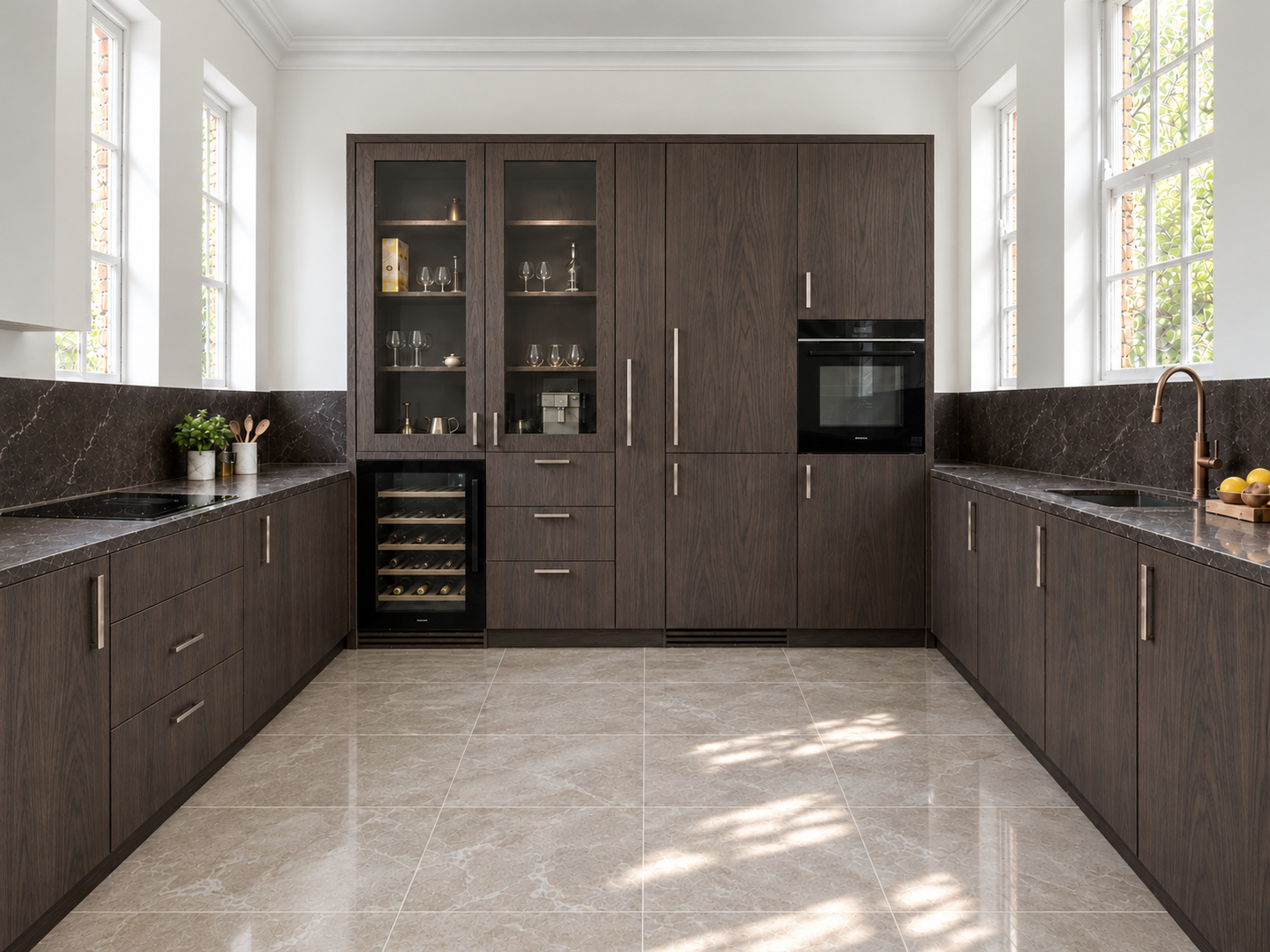 Visualisation of the bespoke kitchen design and built by GBG.