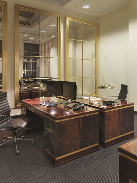 A bespoke desk designed by Tim Gosling.