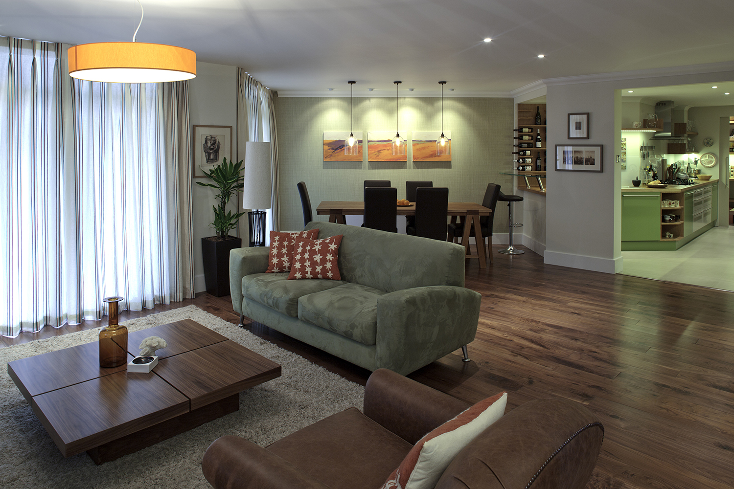 We designed a lighting scheme that allows each area to be ‘zoned’.