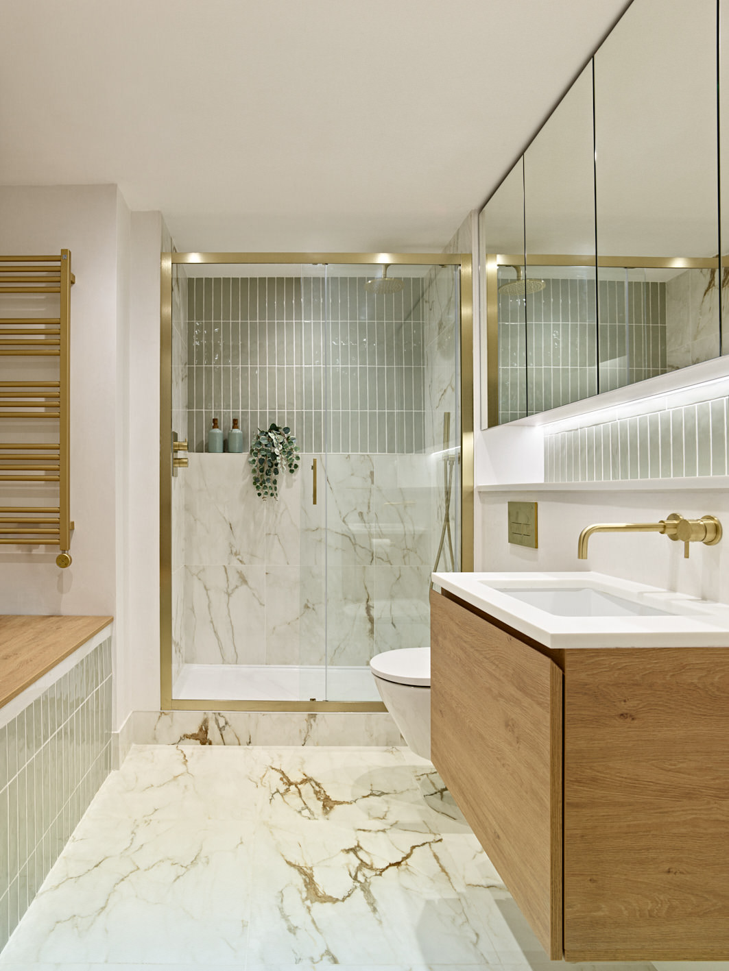 Modern Master Bathroom - Penthouse Renovation - ACA Interiors