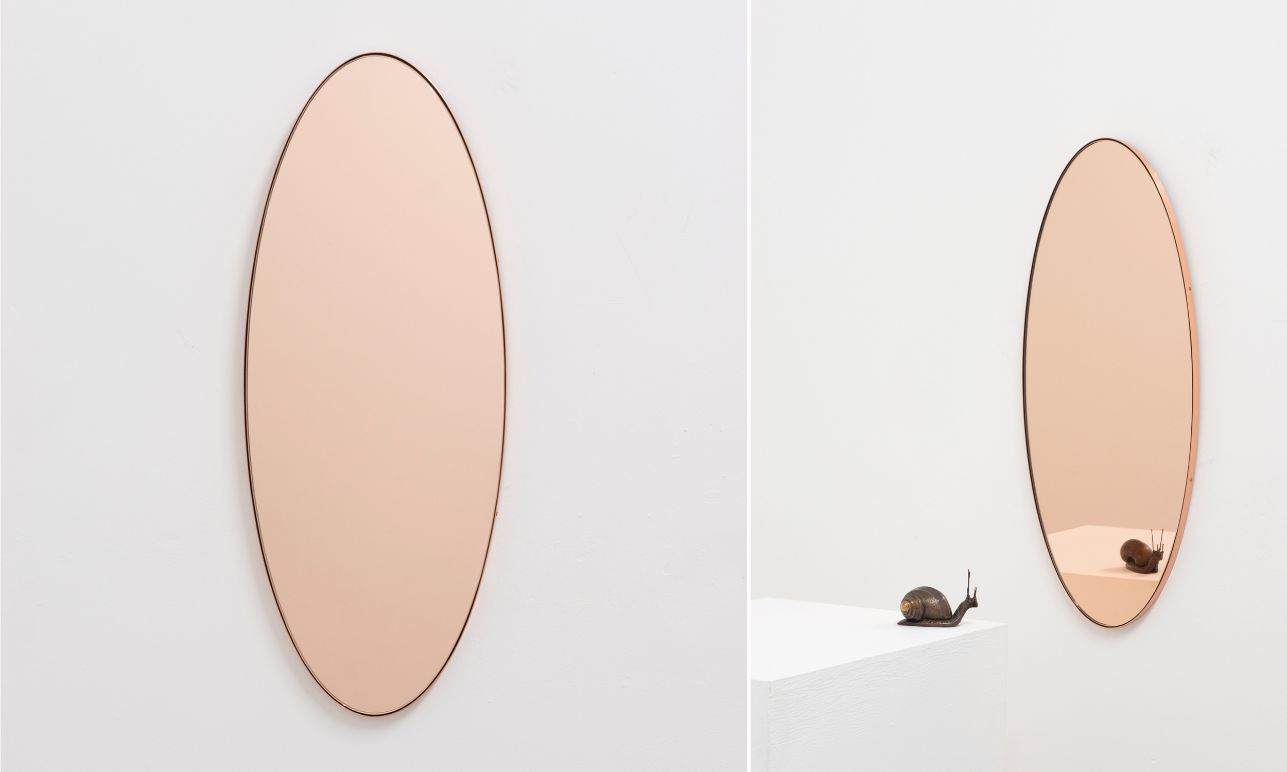 Alguacil & Perkoff Contemporary Bespoke Handcrafted Oval Mirrors