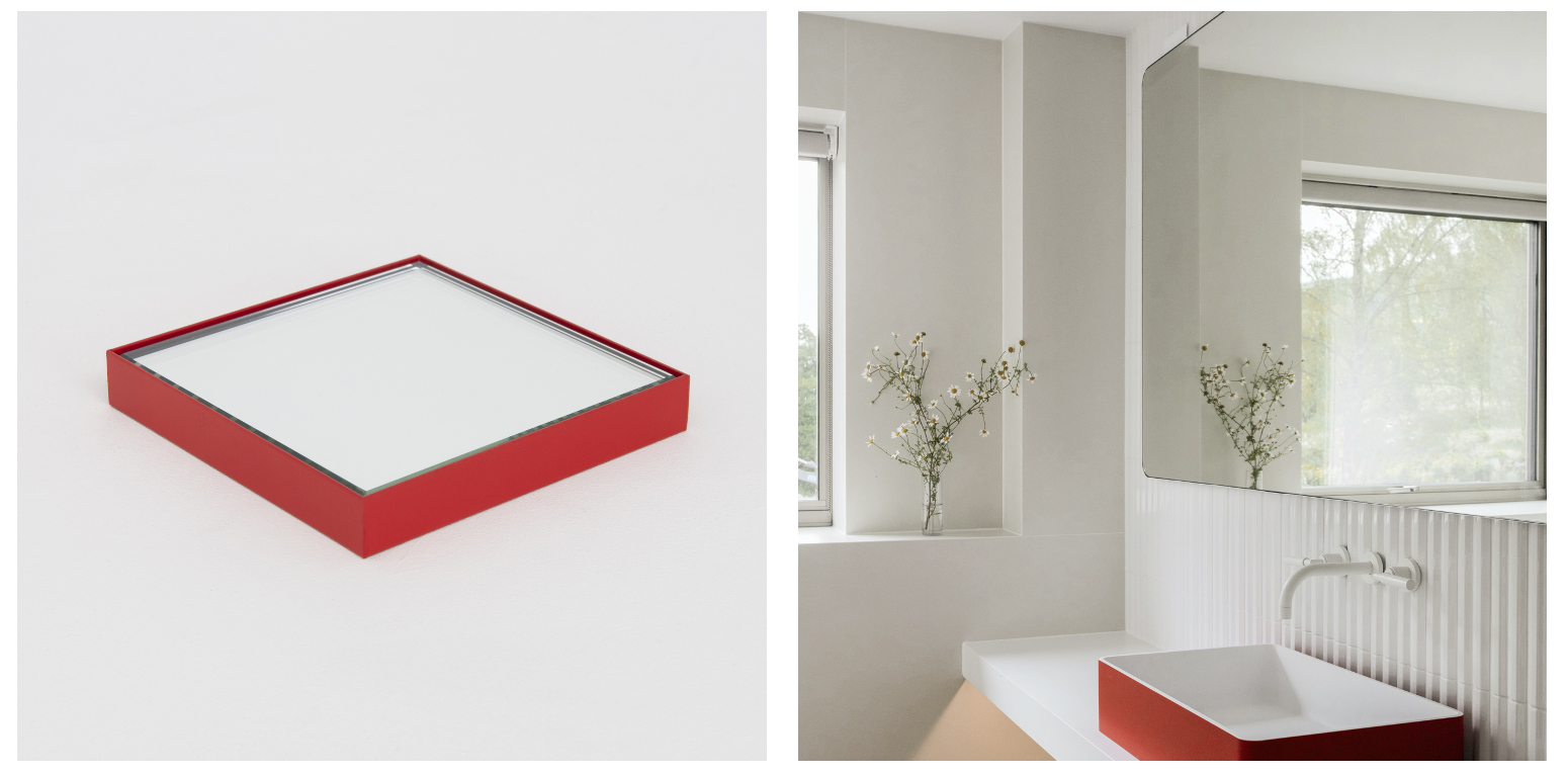 Alguacil Perkoff Rectangular Mirror with Bespoke Colour