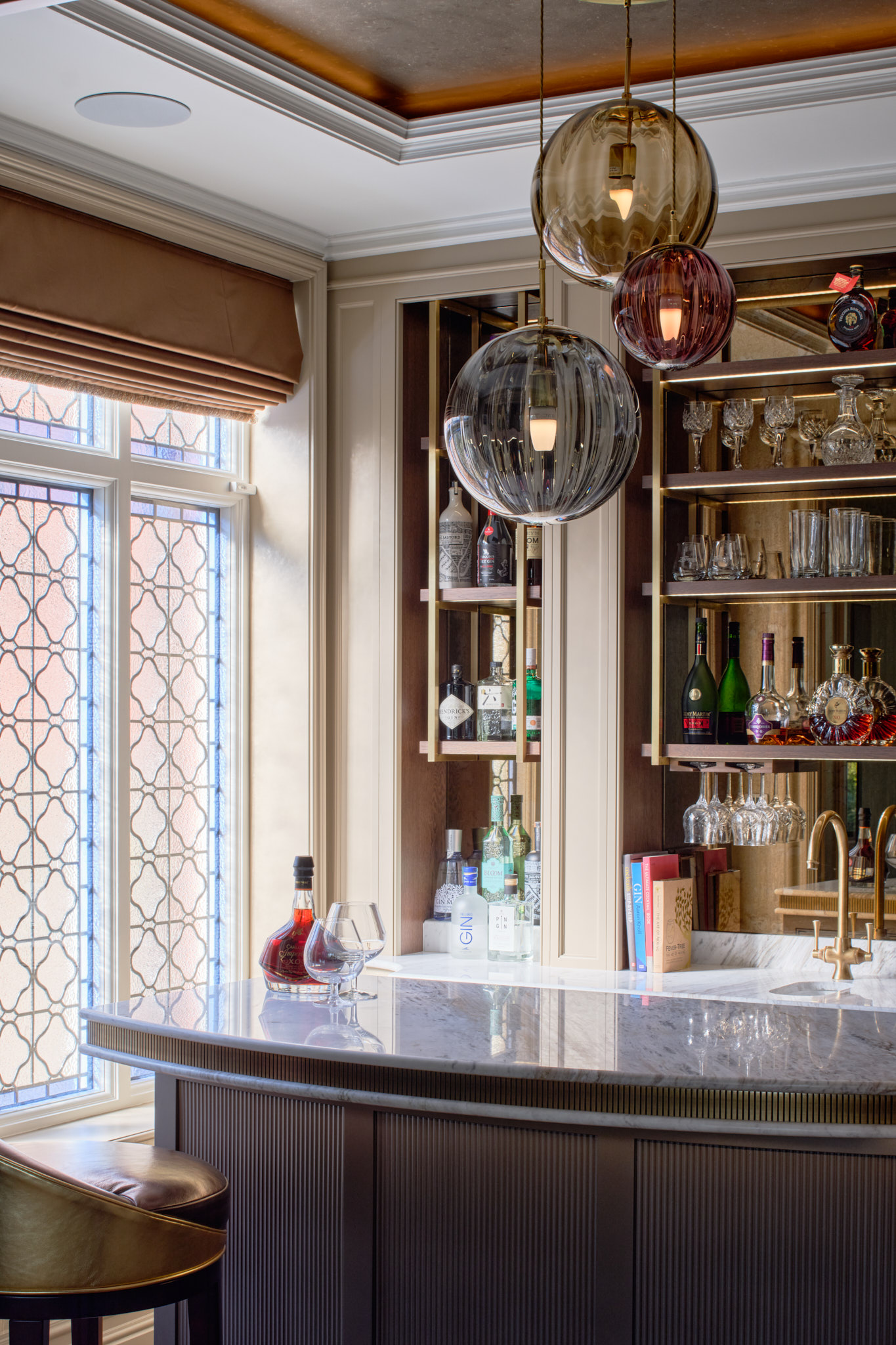 A vintage inspired home bar by Hetherington Newman