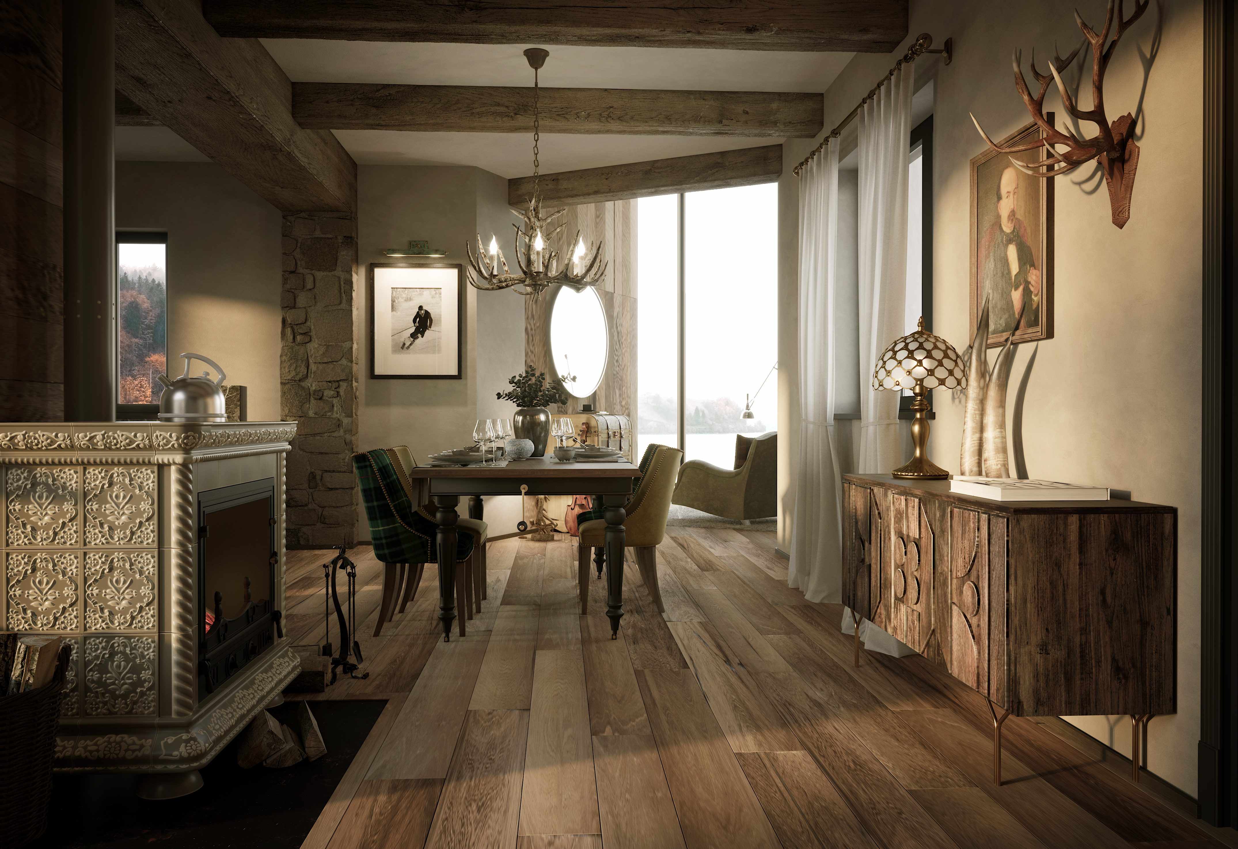 Luxury-Bio-Chalet-in-Megève-Piccardi-Living-artisanal-wood-floor
