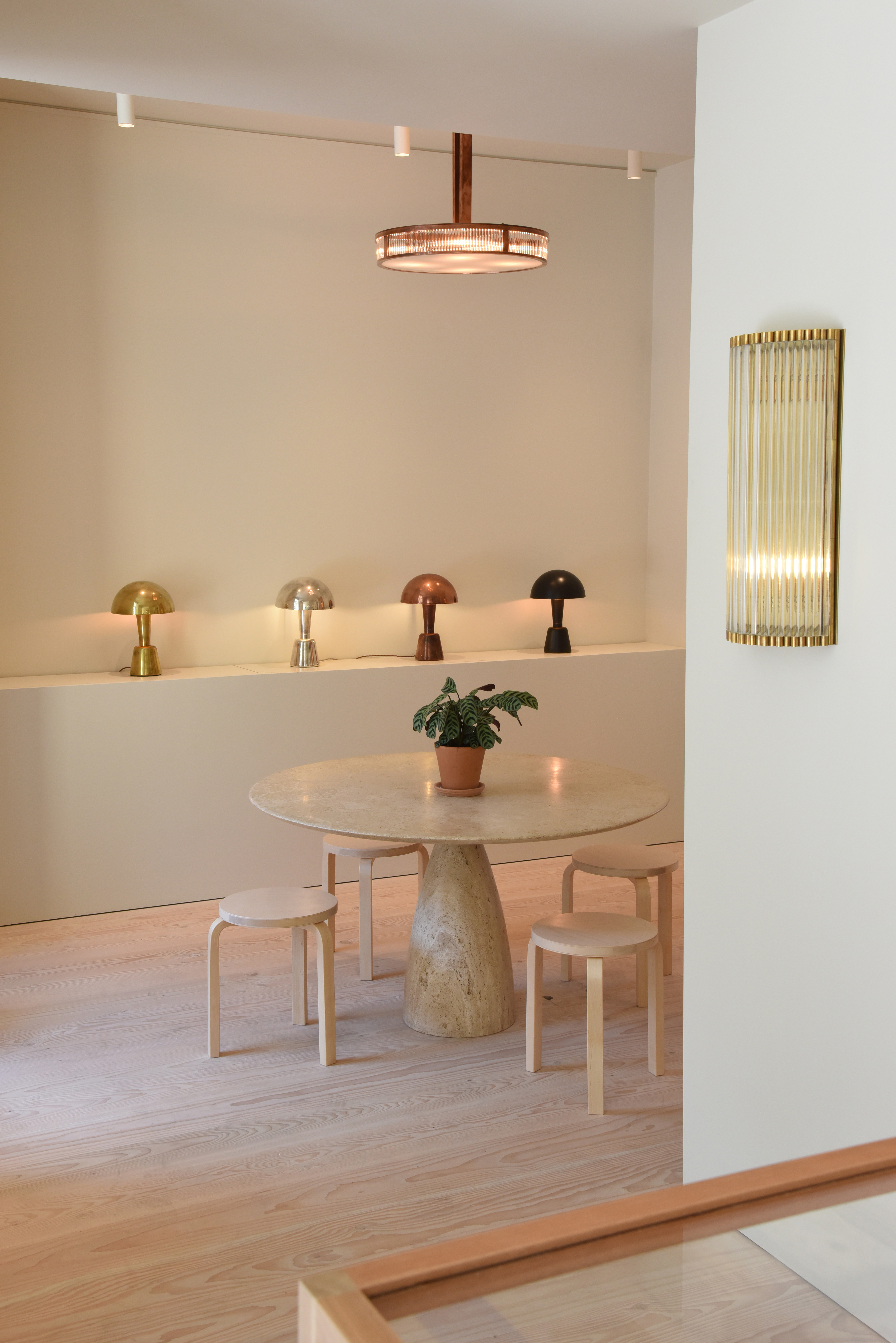 Cep lights at Collier Webb's Pimlico Road Showroom