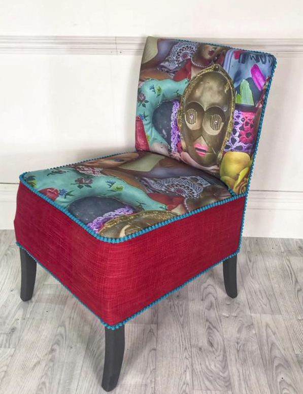 Restored & Reupholstered Occasional Chair by Colour Me KT