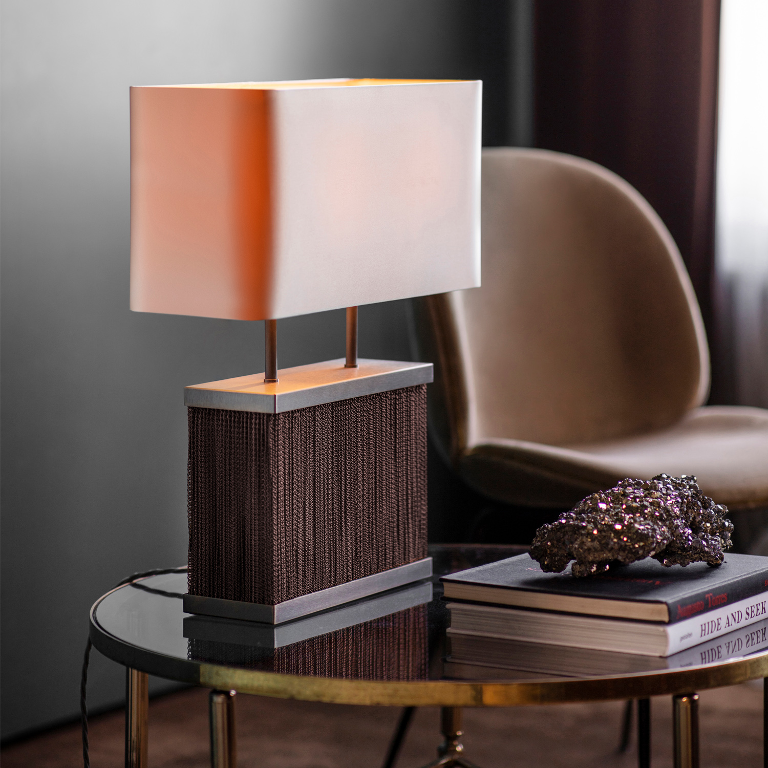 Copper Chain Table Lamp by Tigermoth Lighting
