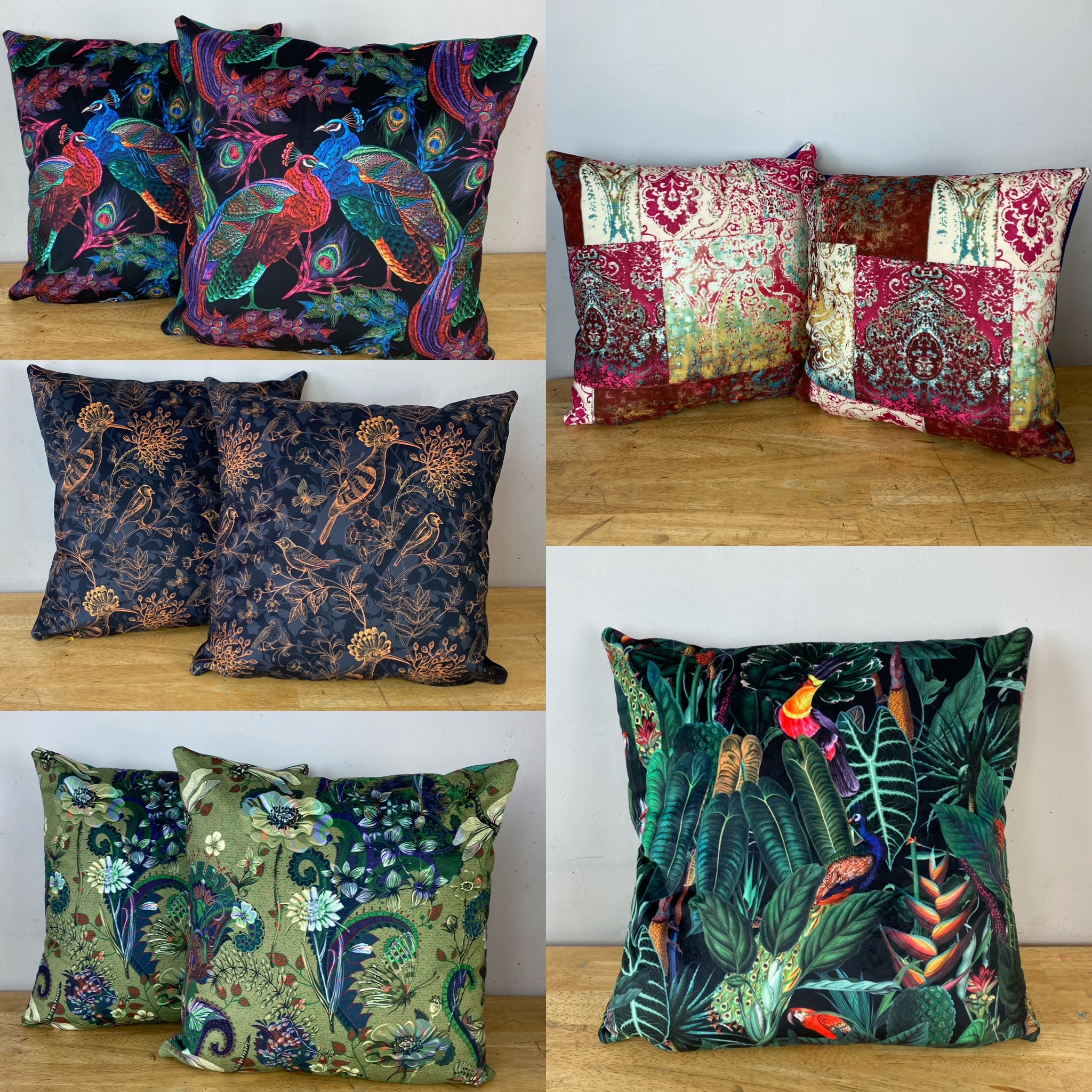 Vibrant Velvet Hand-crafted Cushion Covers 