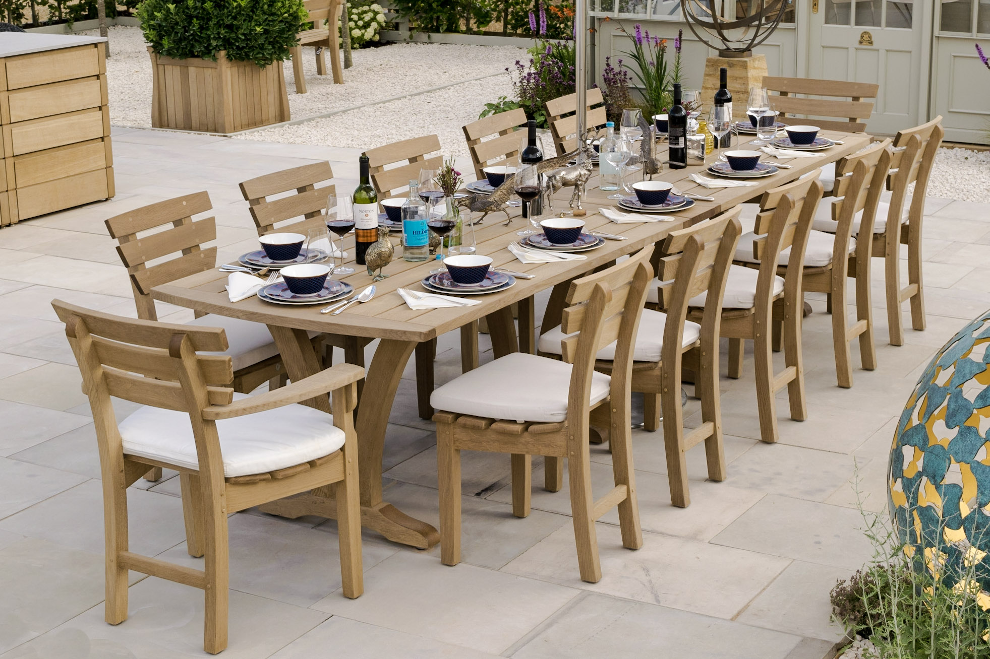Gaze Burvill outdoor Mead Dining Table and Chancery Chairs