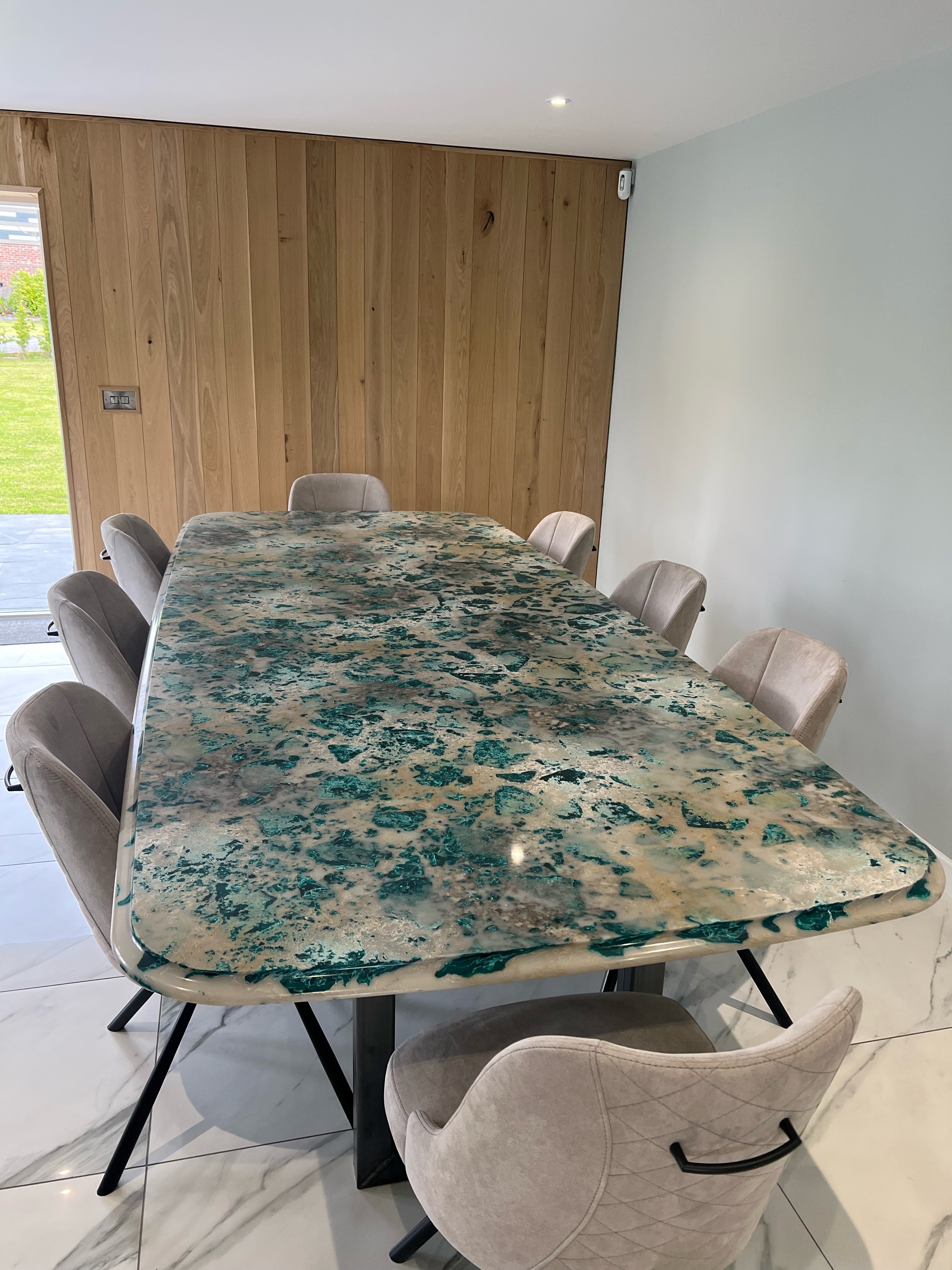 Emerald Green Quartz bespoke table
