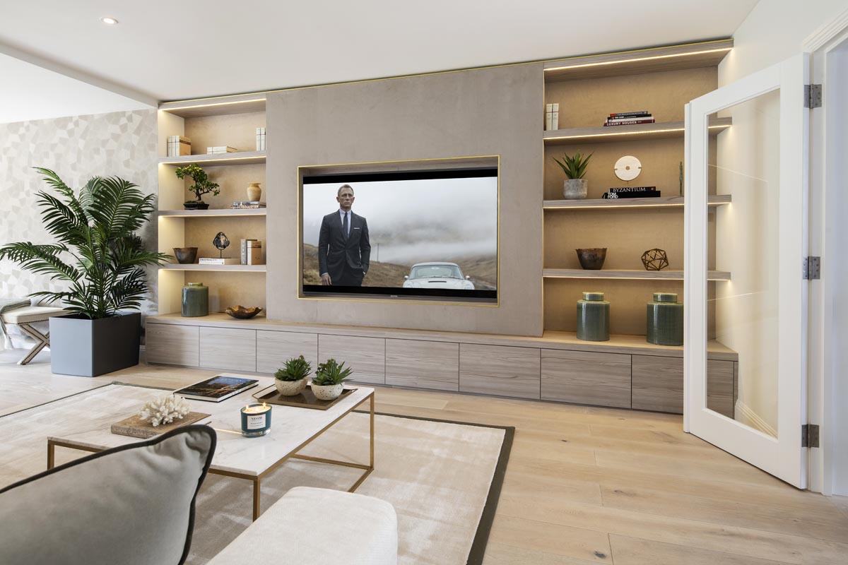 Family room bespoke TV unit