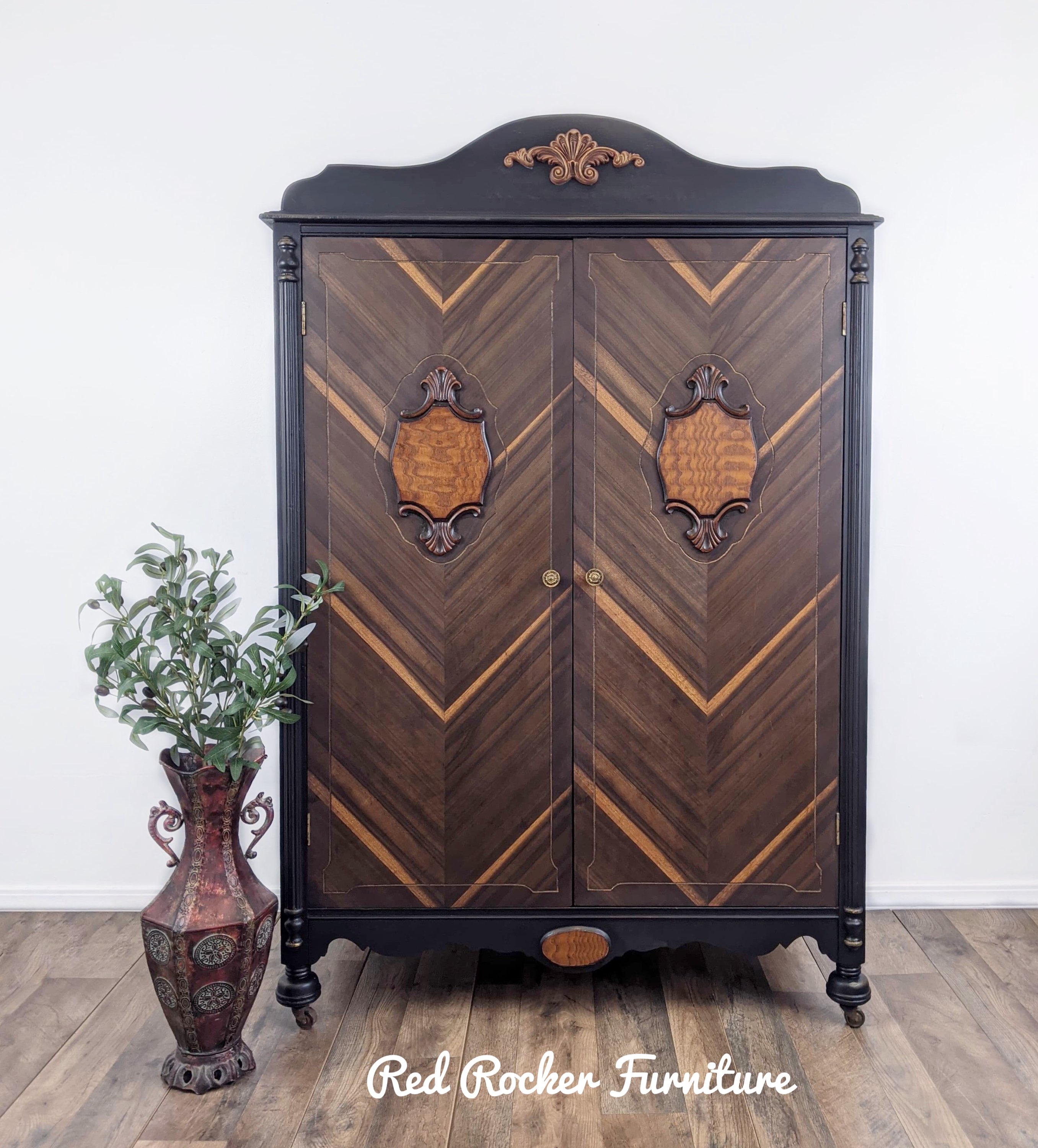 Geometric Designed Vintage Cabinet 