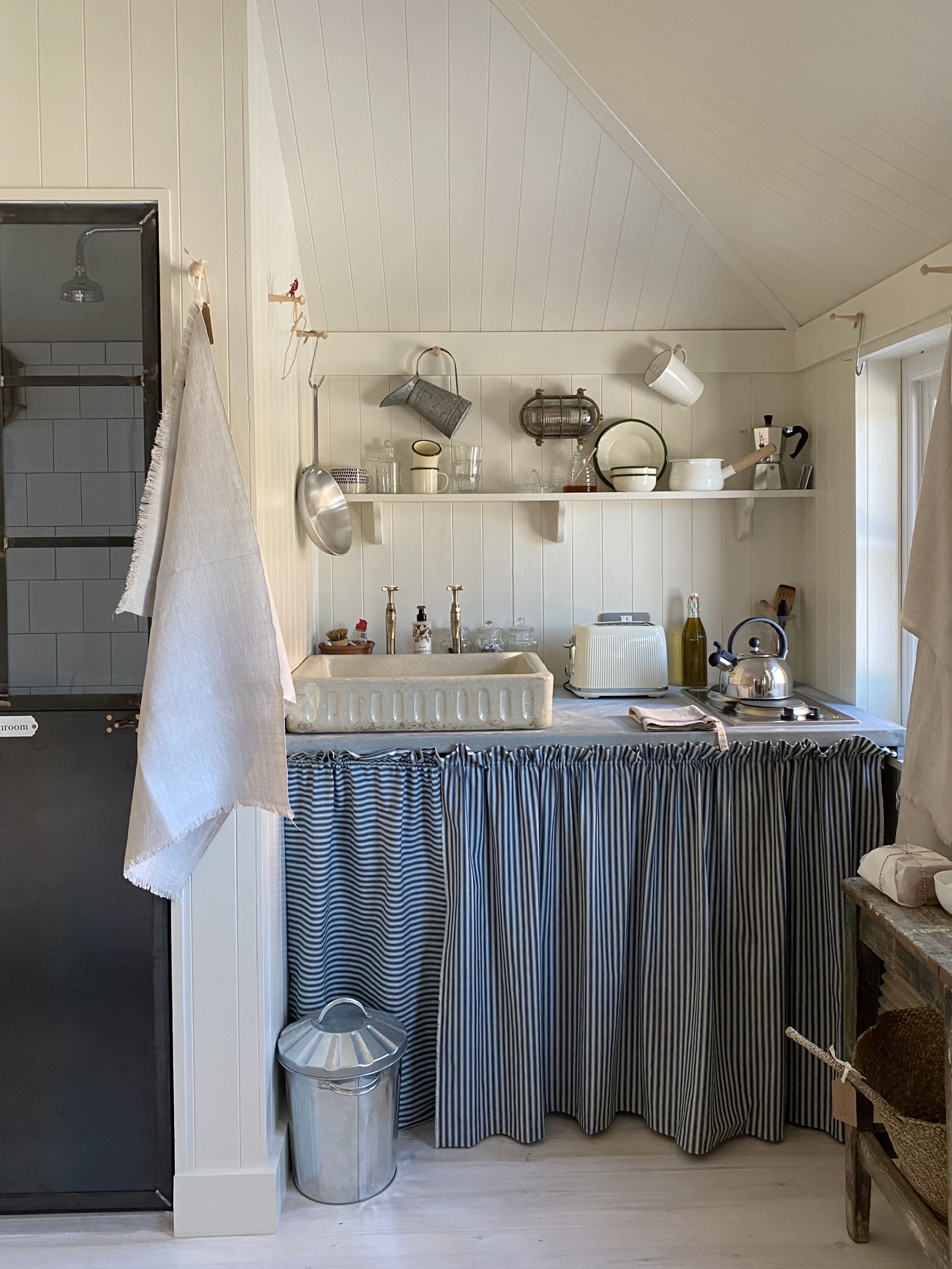 cabin kitchen cabin living 