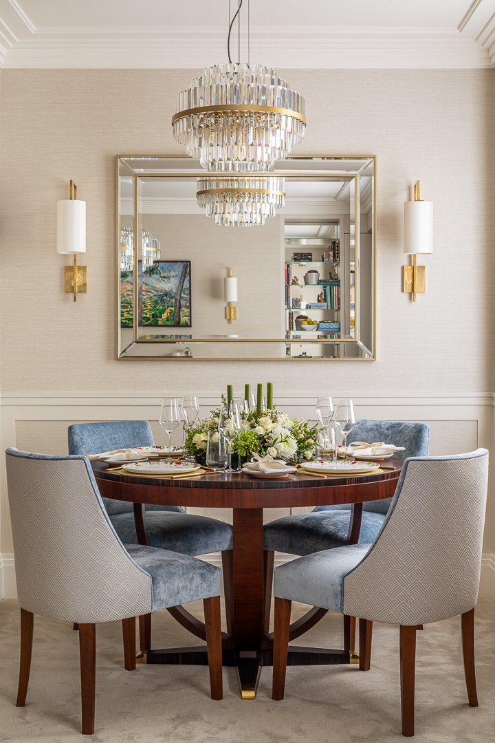 Elegant bespoke dining table and chairs