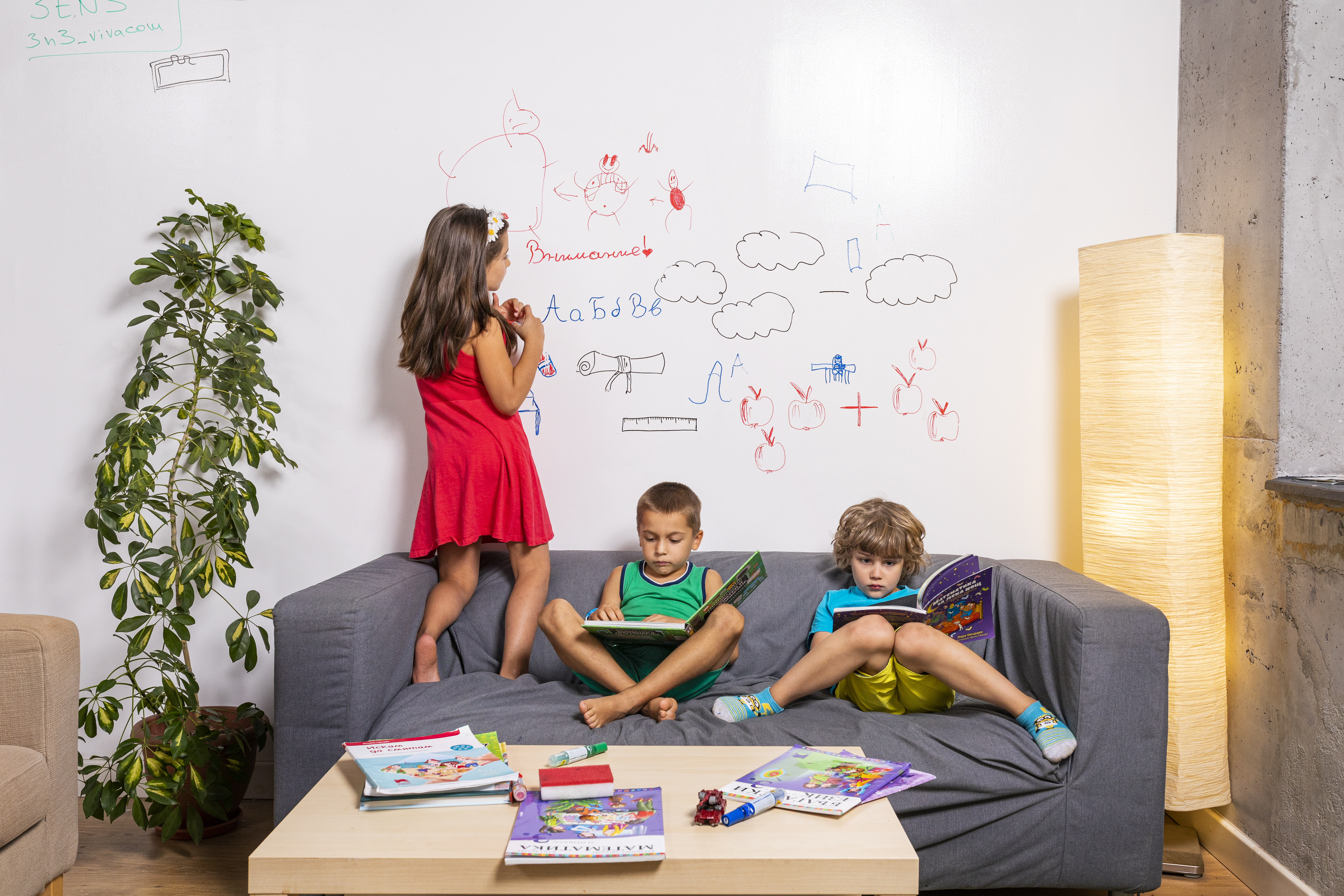 Kids At Home With ESCREO Whiteboard Paint