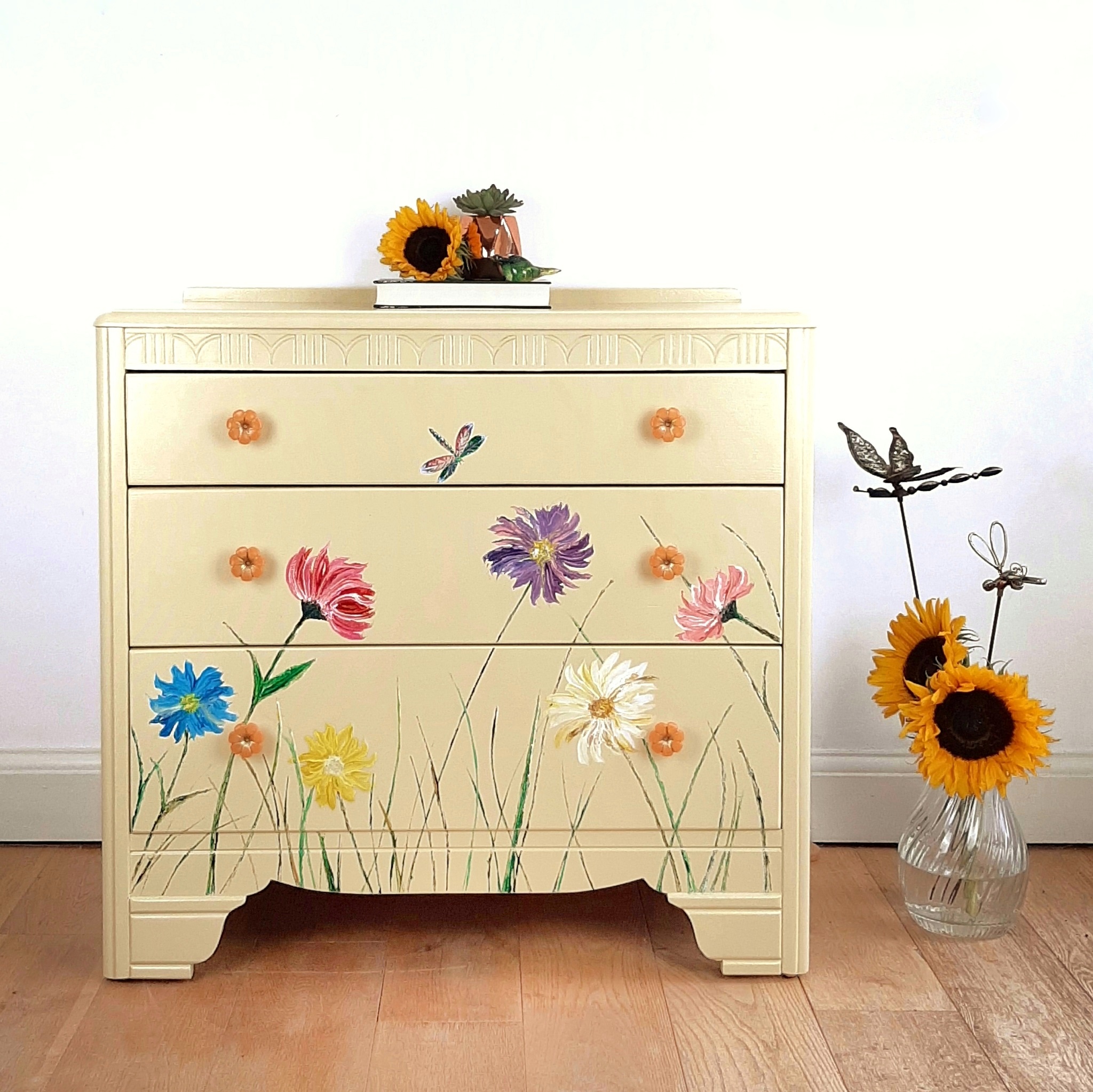 Lebus Chest of Drawers in Sunshine and Flowers 