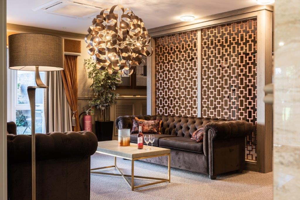 danfloor's Geo Form installed in a luxury lounge area