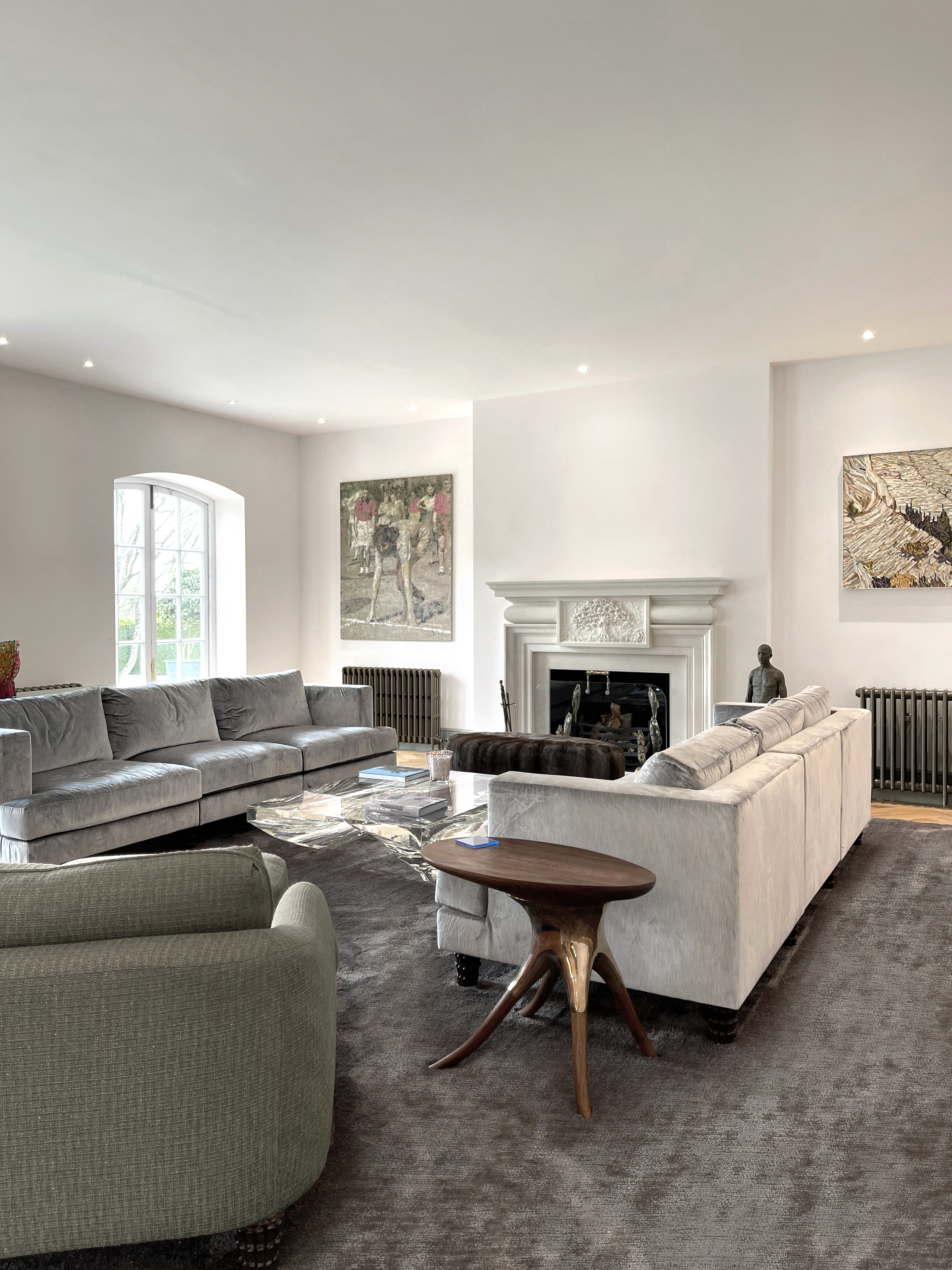 Formal living area with view of the fireplace