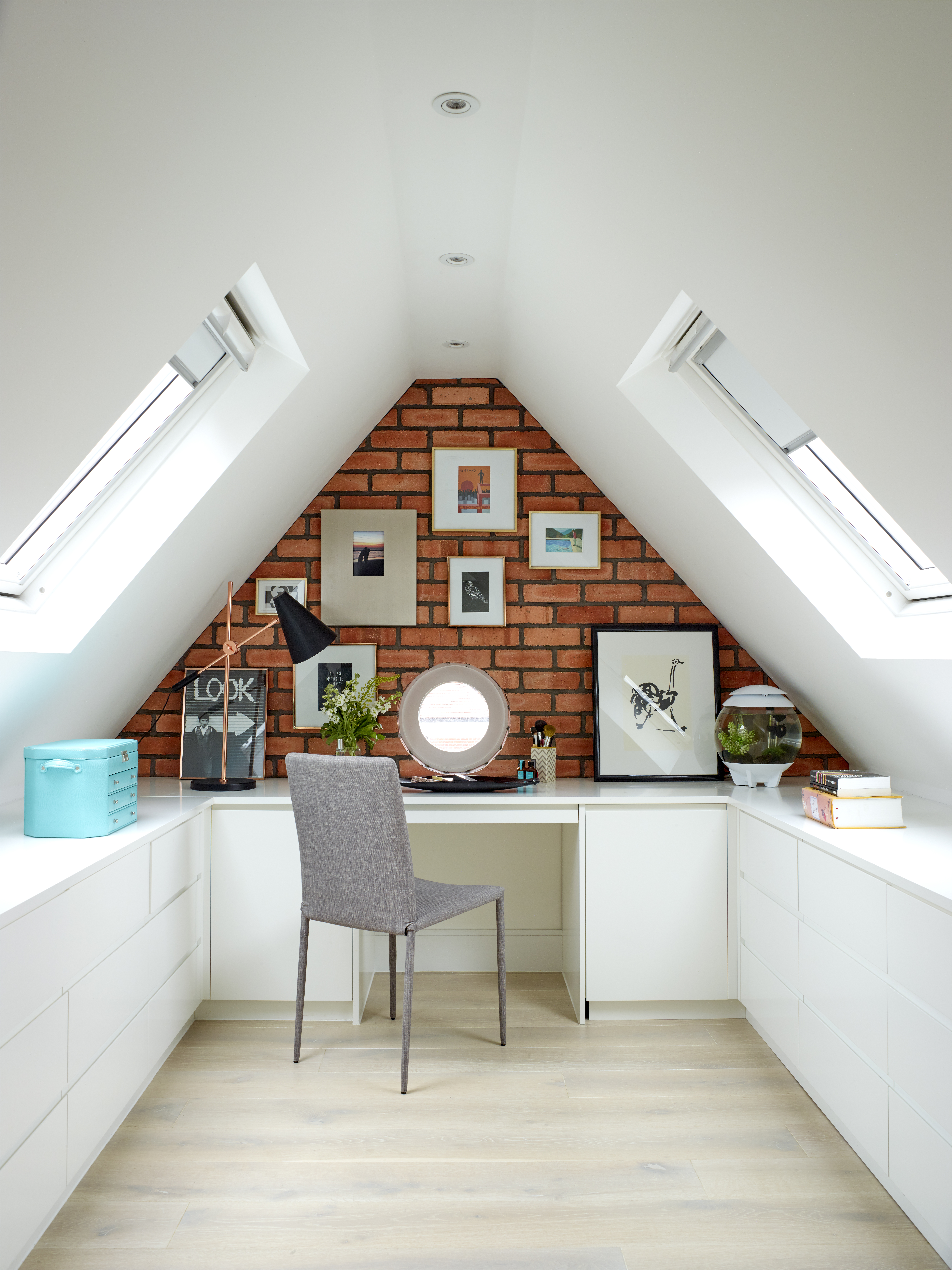 Home office in a loft conversion, West Hampstead