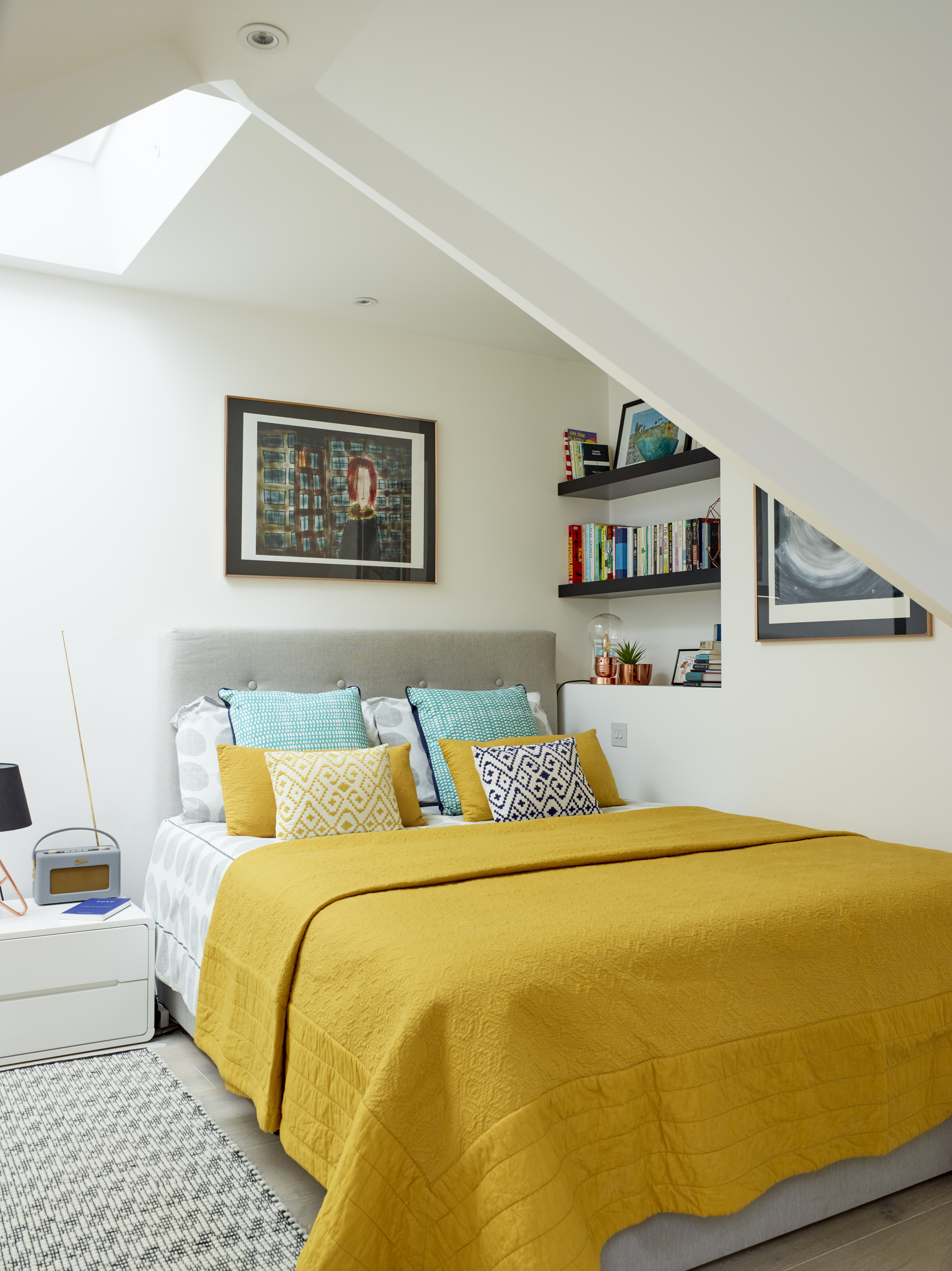 Bedroom of a loft conversion, West Hampstead
