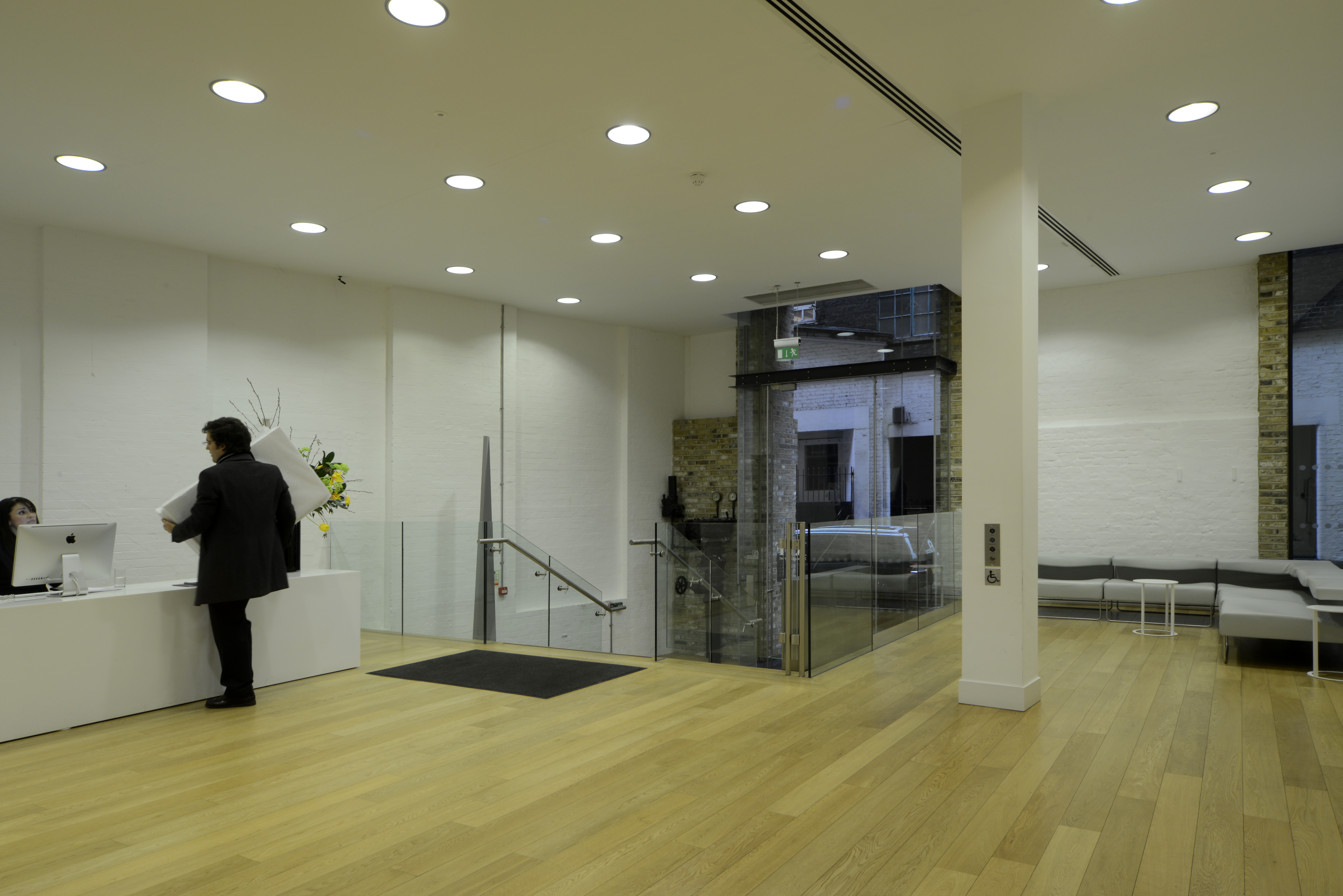 Prime Grade Natural Oak Flooring fitted in reception area of Architecture Firm