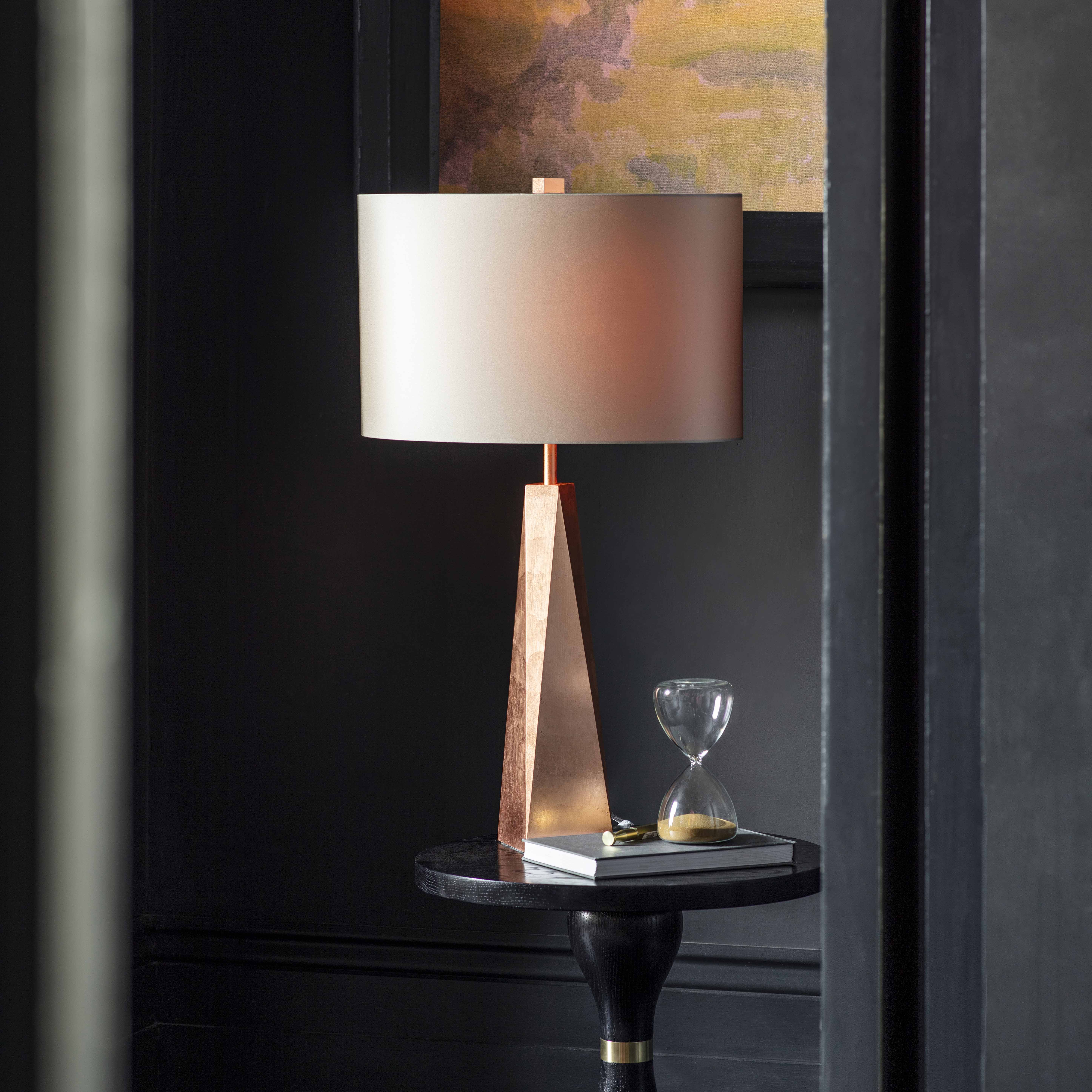 Surface Table Lamp in Gilded Rose Gold by Tigermoth Lighting