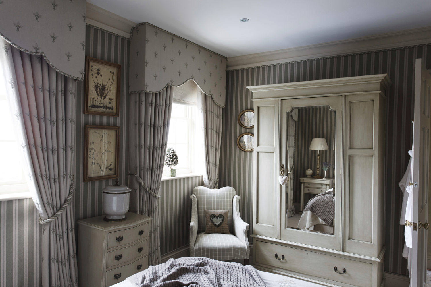 Subtle Bedroom by Sarah Woods of William Woods Interior Design