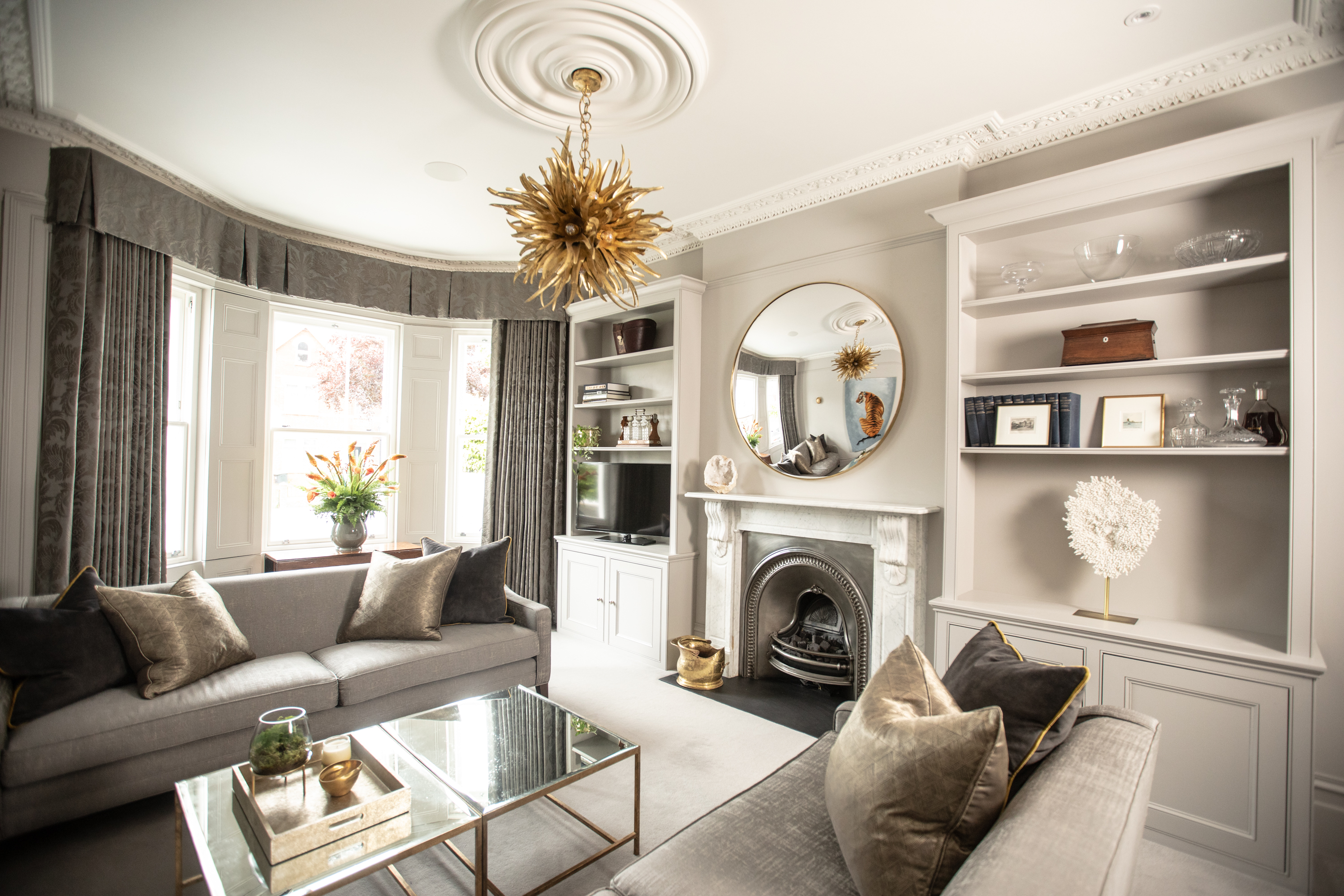 Elegant contemporary classic drawing room victorian
