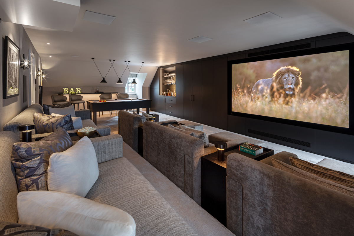 Home Cinema with luxury seating and Sony Projector