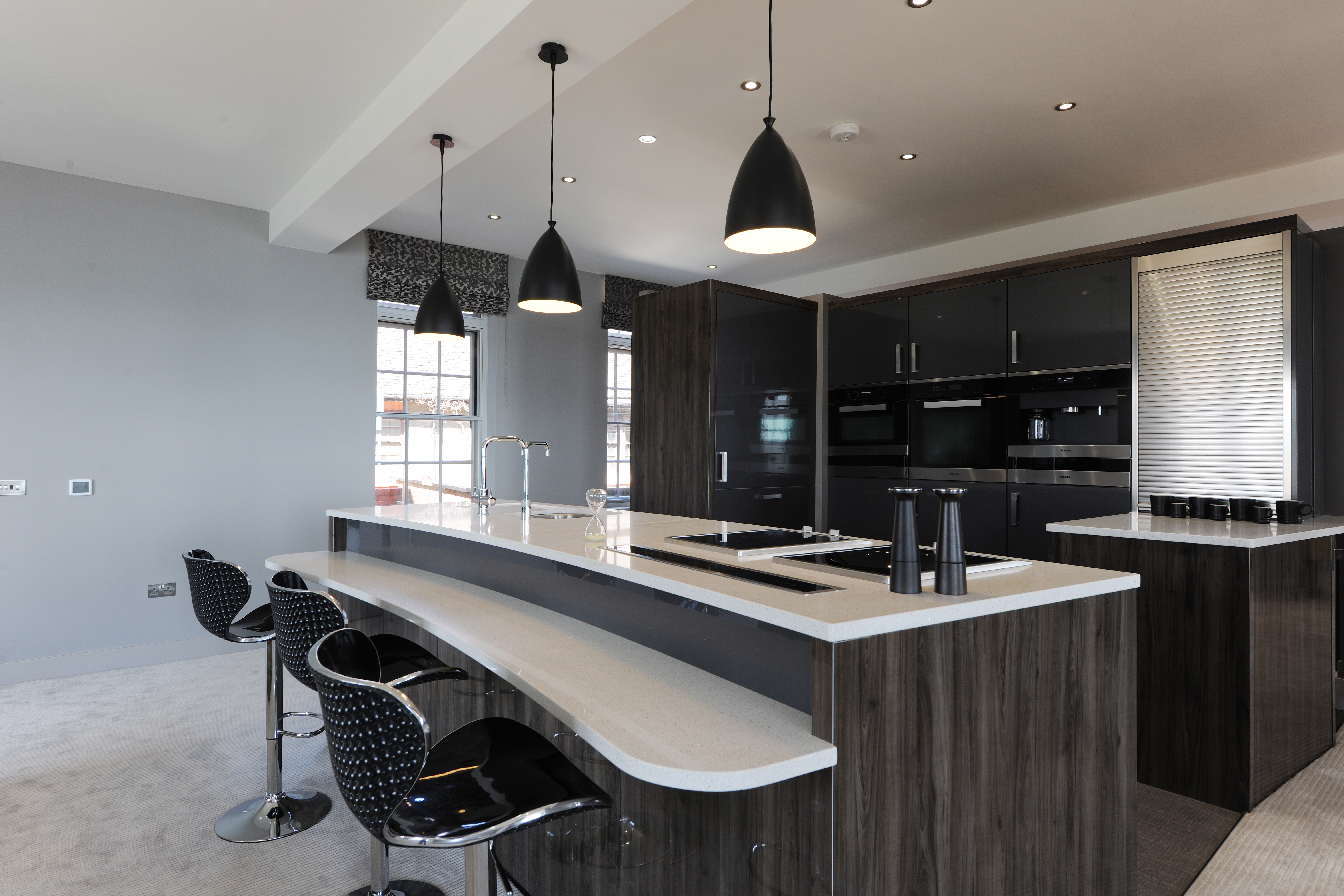 Two secondary glazed units in the kitchen of an apartment in Bartlet of Hospital to improve the noise insulation and thermal retention of the primary windows. 