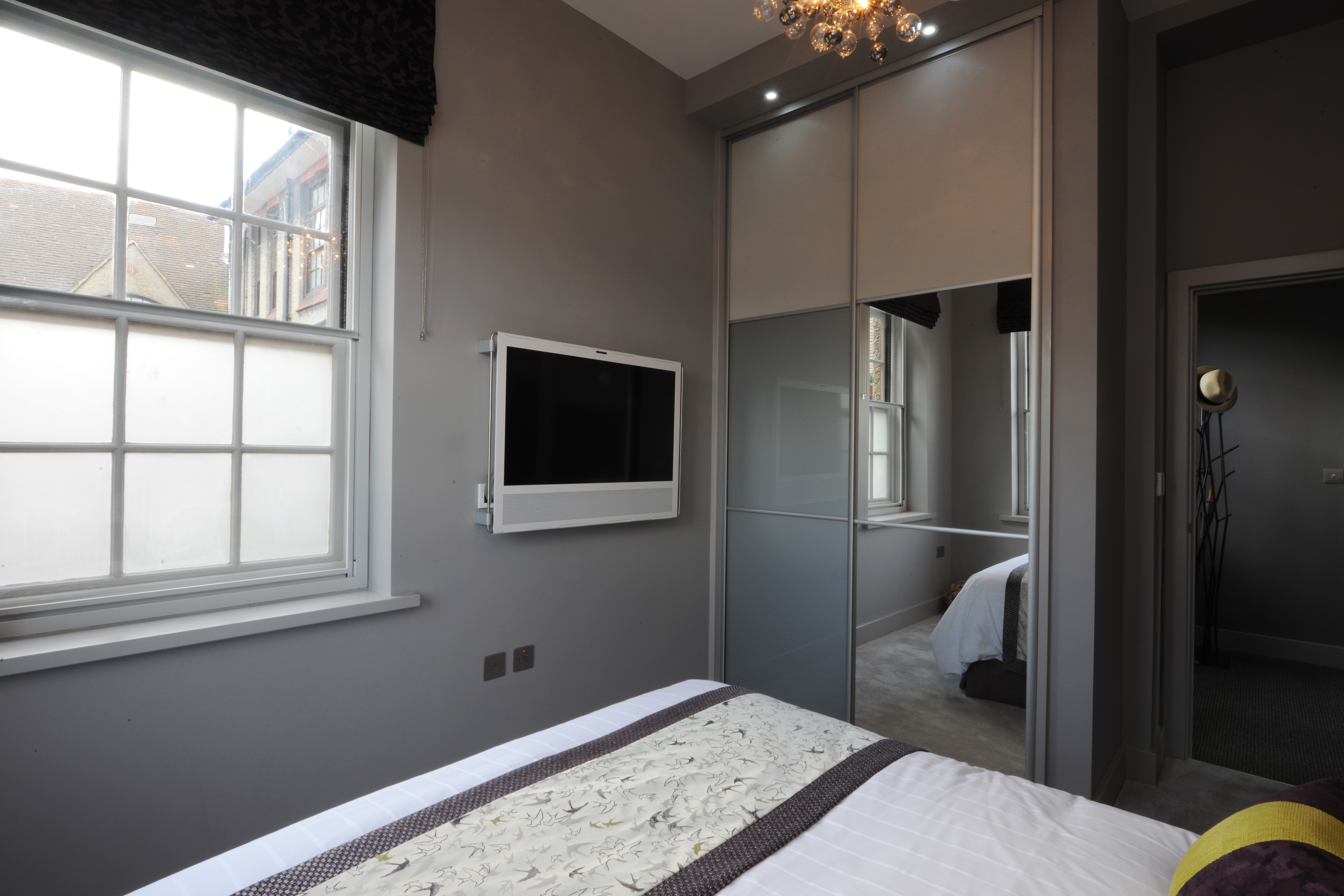 Selectaglaze Series 20 slimline vertical sliding secondary glazing in Bartlet Hospital residence