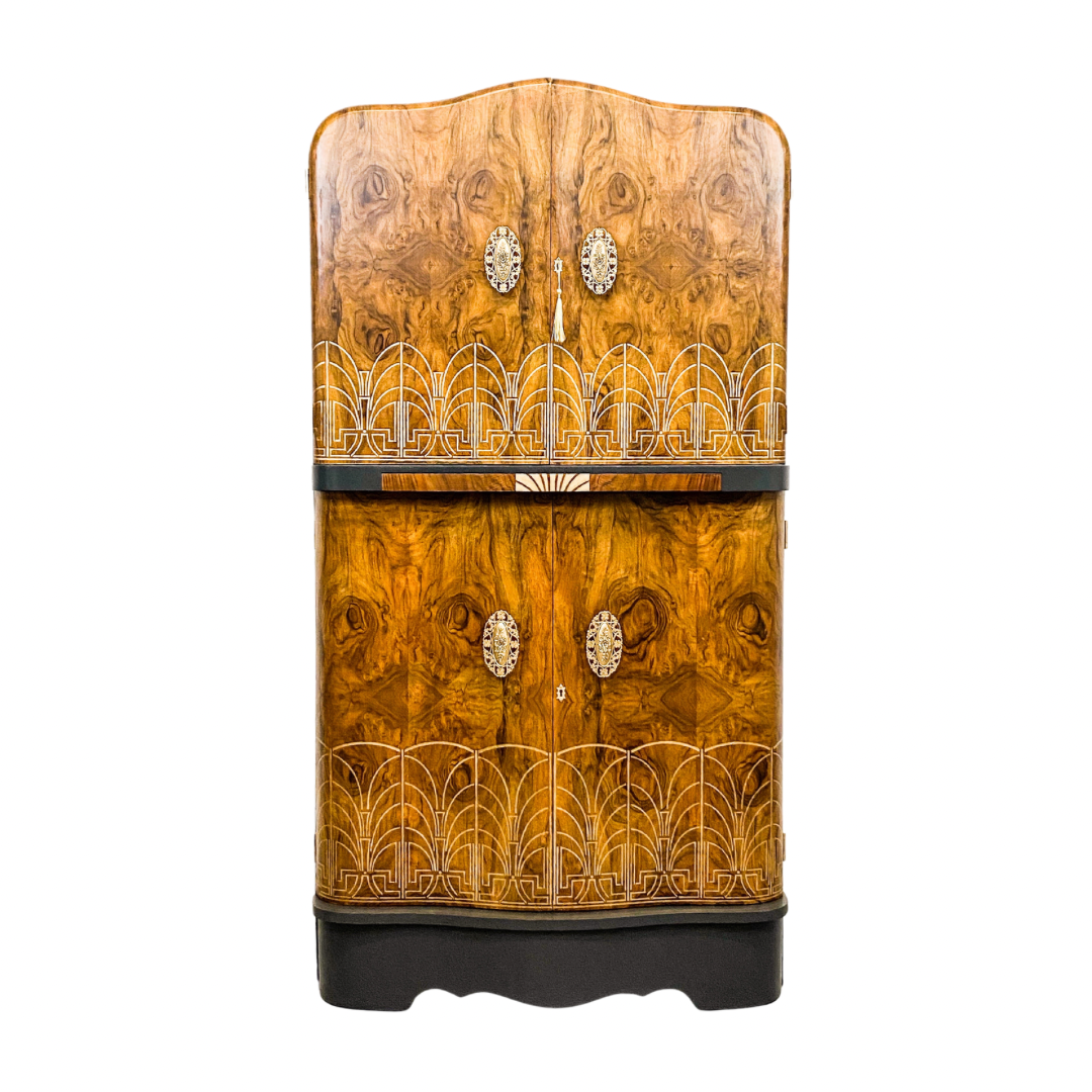 Burr Walnut Cocktail Cabinet 