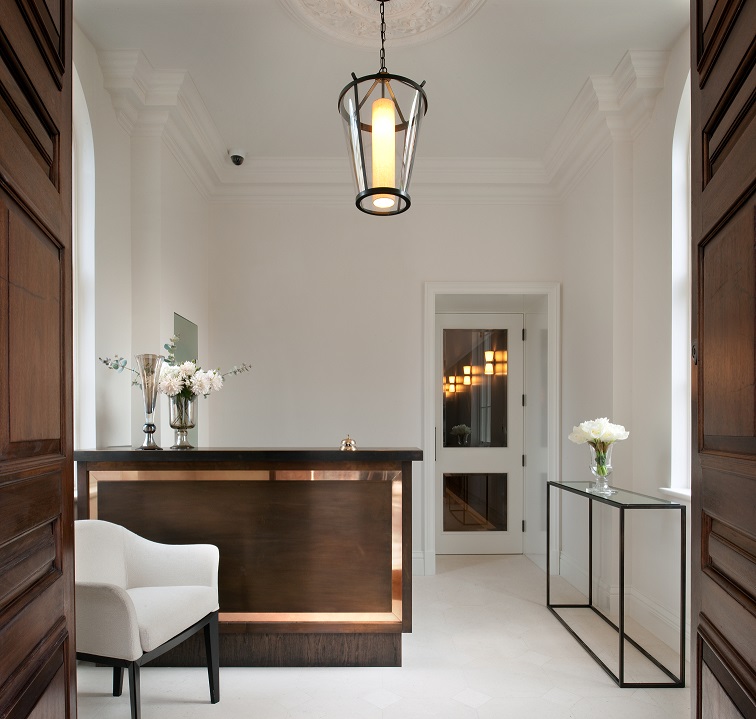 Entrance way to these opulent central London apartments  