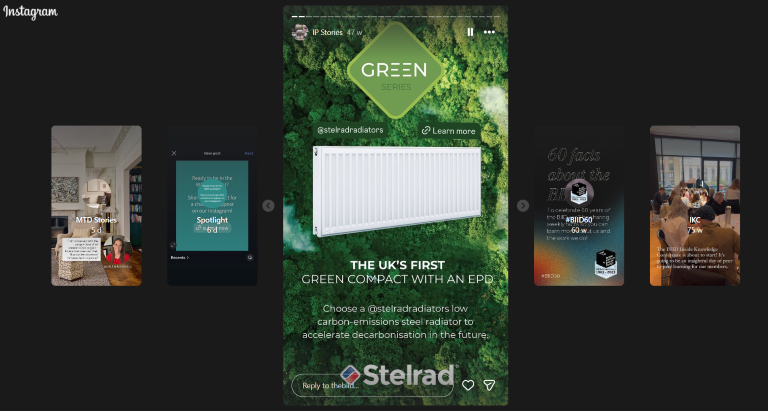 Examples of Instagram stories on the BIID Instagram page.