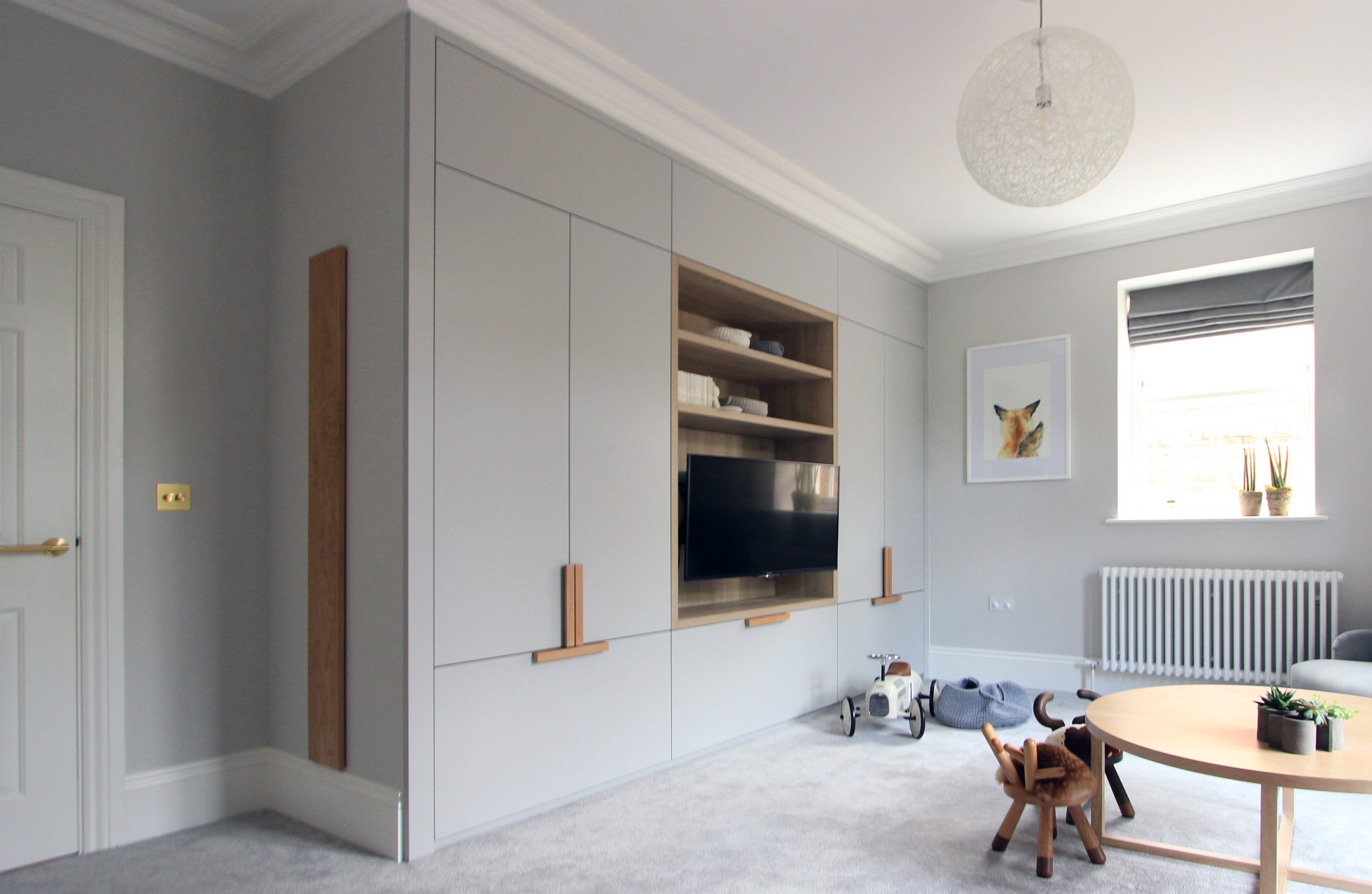 Contemporary neutral palette play room