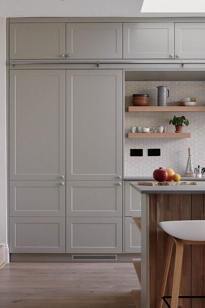 A Scandi-inspired kitchen with shaker-style elements