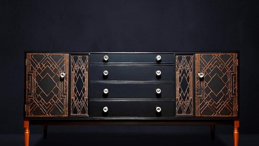 vintage Strongbow Sideboard with Inlayed Design