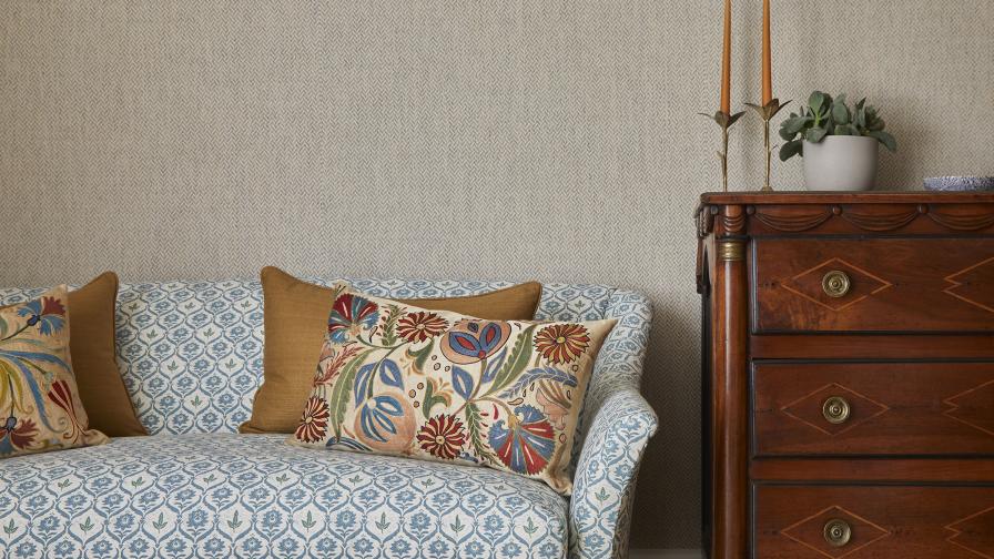 Guest Bedroom with antique chest of drawers