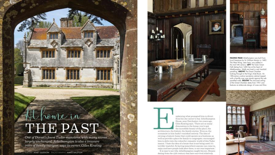 Magazine article about Athelhampton House in Dorset