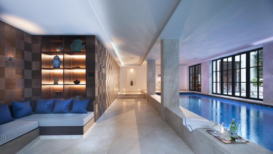 a lower ground floor swimming pool and leisure suite