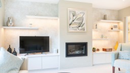 Hotel room design with future implementation of digital products and bathroom