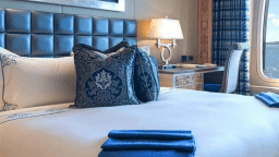 Bespoke bed linens designed to interior colour scheme