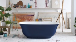 Amiata freestanding bath in RAL 5003 Matt by Victoria + Albert baths