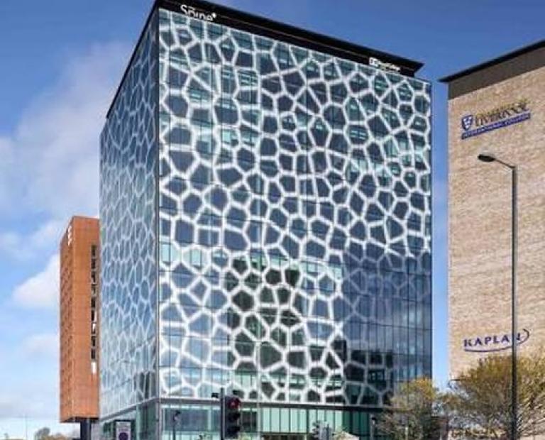The Spine building, which is the Royal College of Physicians