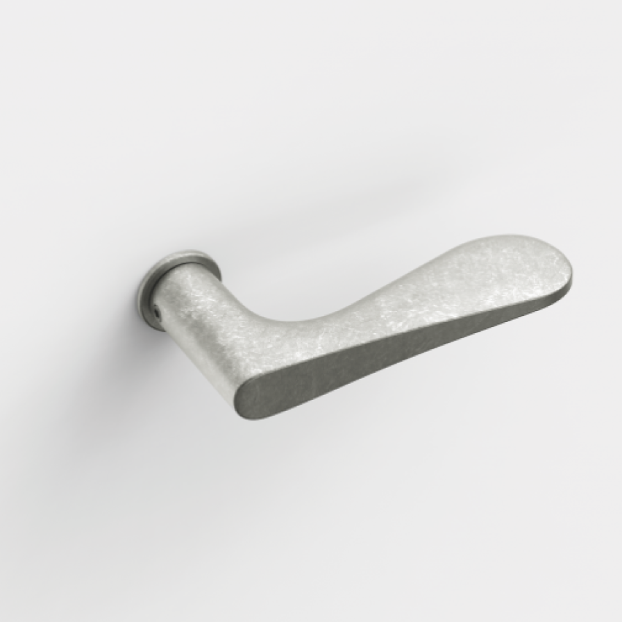 One silver door handle