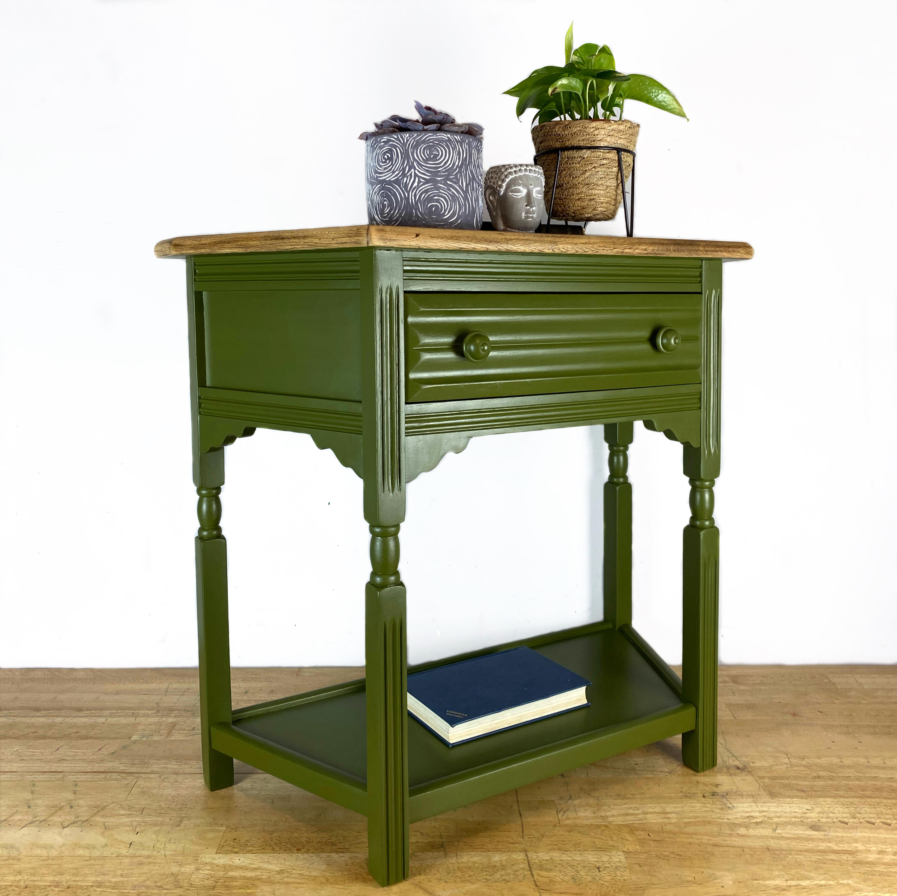 Arts & Crafts Side Table in Olive 
